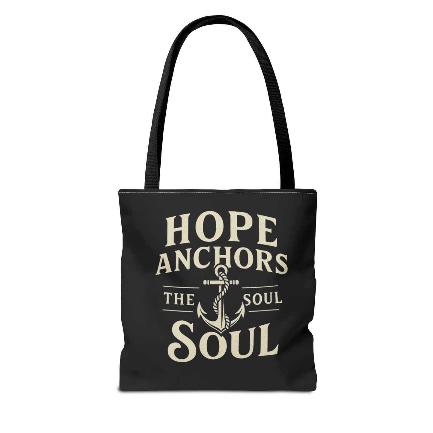 Inspirational Tote Bag - Hope Anchors the Soul, Everyday Use, Beach Bag, Travel Companion