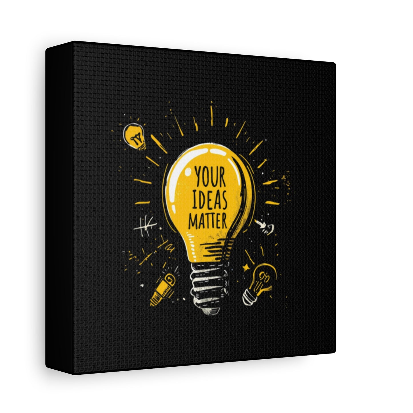 Your Ideas Matter lightbulb Matte Canvas