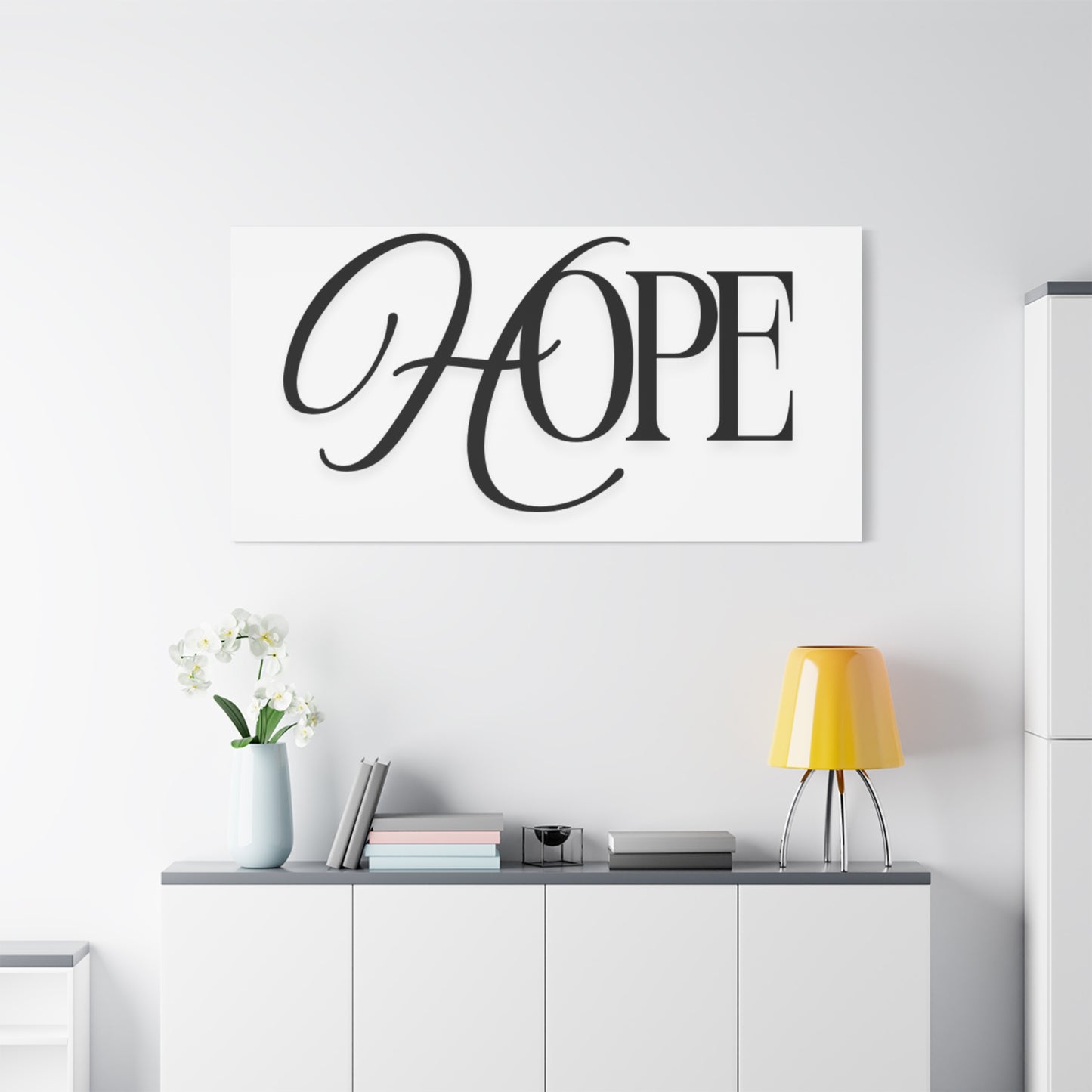 Hope Script Wall Art Canvas | Matte Stretched Canvas