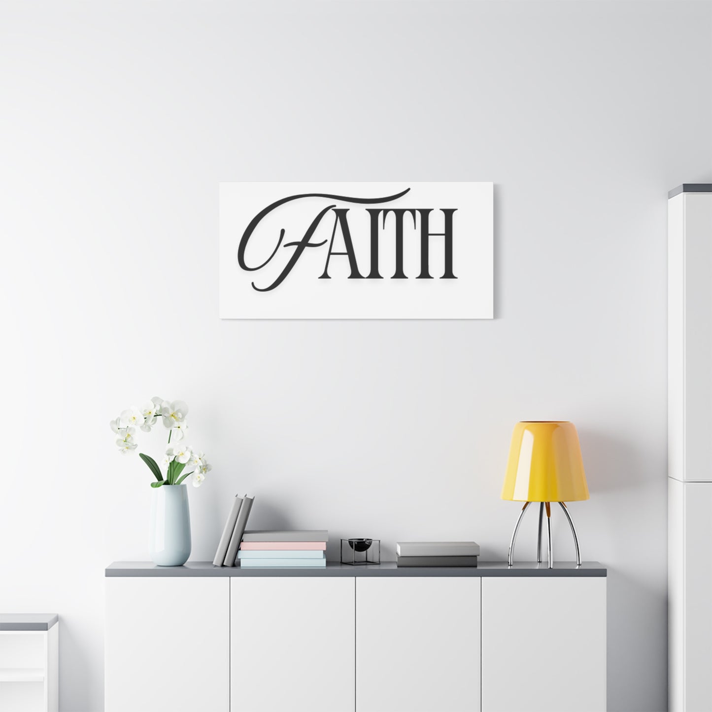 Faith typography wall art Canvas | Matte stretched 1.25"