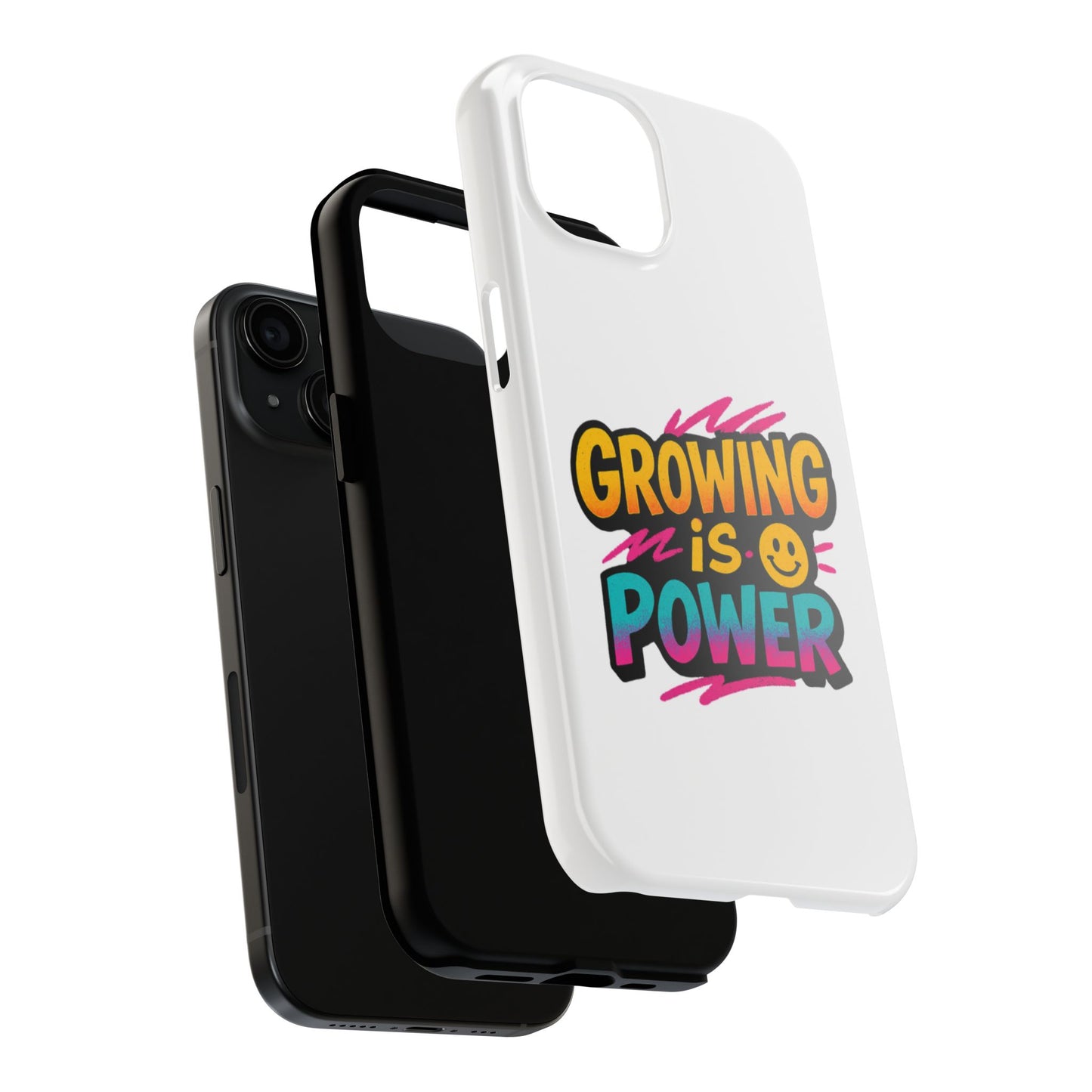 Empowering Tough Phone Case - 'Growing is Power' - Motivational Gifts, Unique Phone Accessories, Phone Protector, Gift for Teens