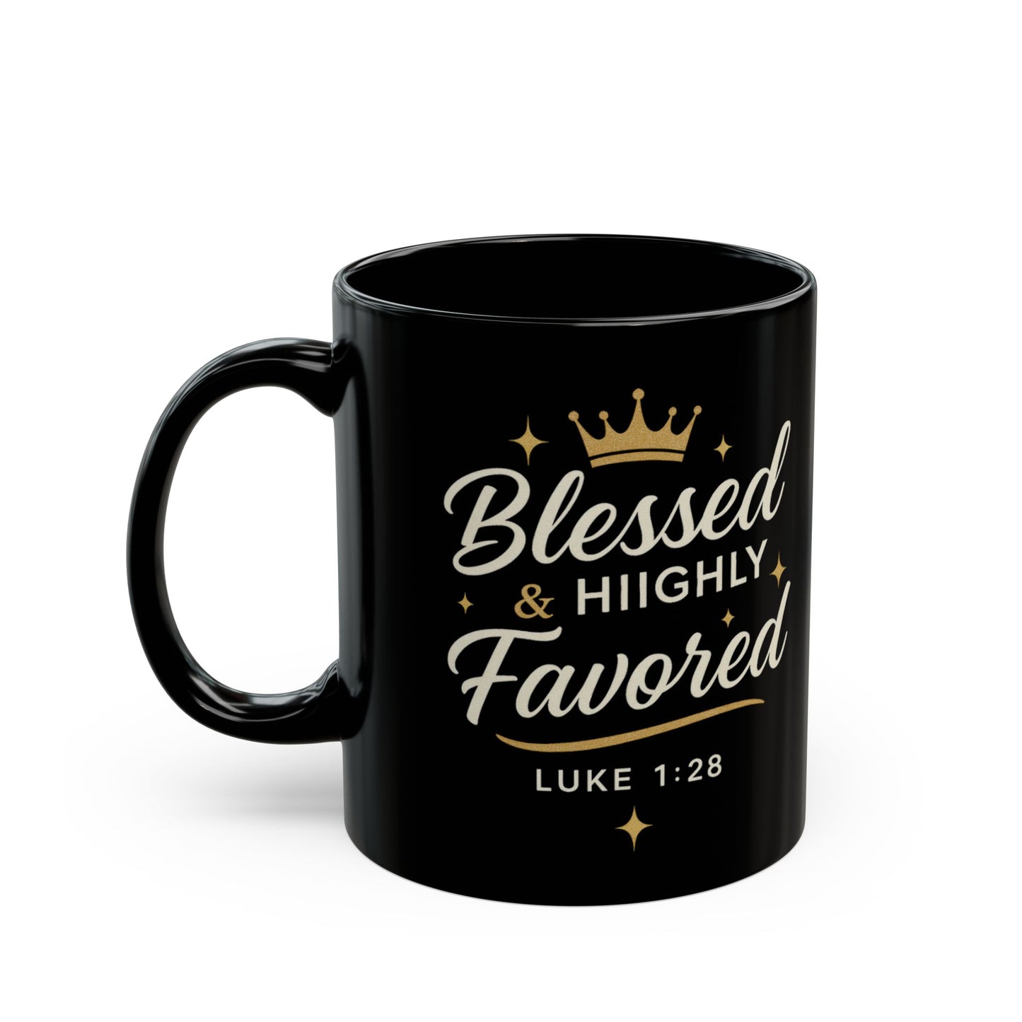 Blessed & Highly Favored Mug - Inspirational Coffee Cup, Faith-Based Gift, Christian Home Decor, Luke 1:28 Bible Verse, Perfect for [...]