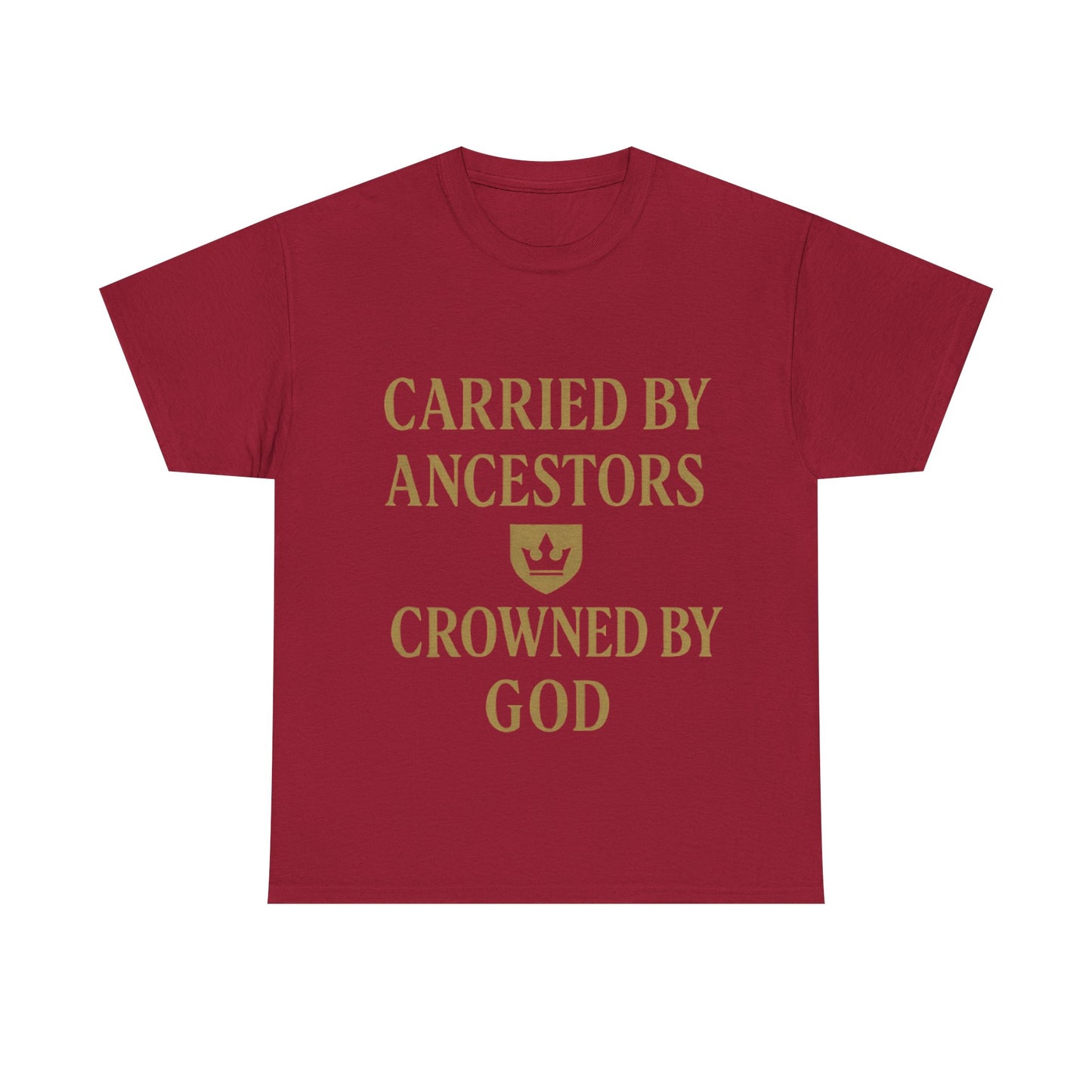 Carried by Ancestors Crowned by God Unisex Heavy Cotton Tee, Inspirational T-Shirt, Gift for Faith, Empowerment Apparel, Unique [...]