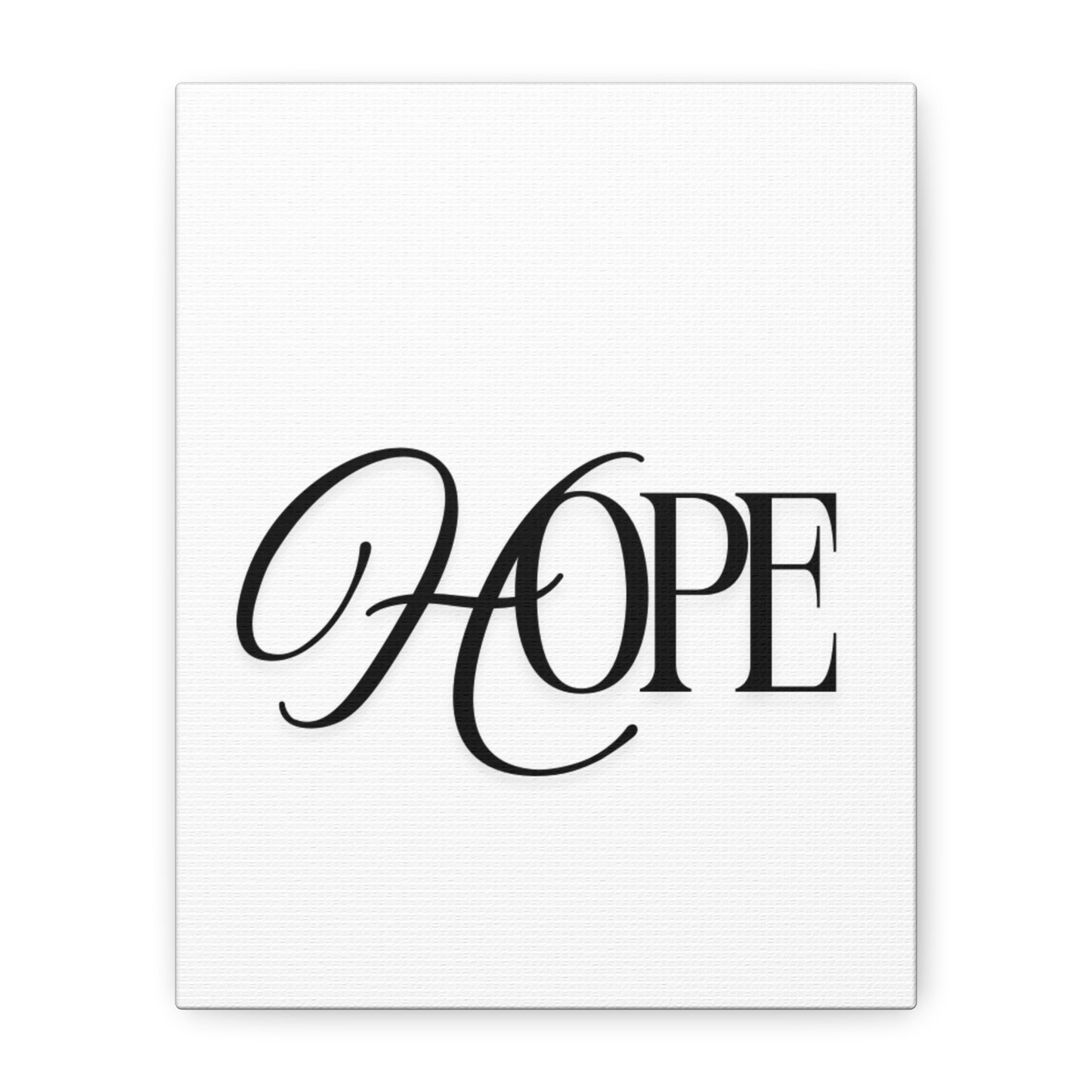 Hope Script Wall Art Canvas | Matte Stretched Canvas