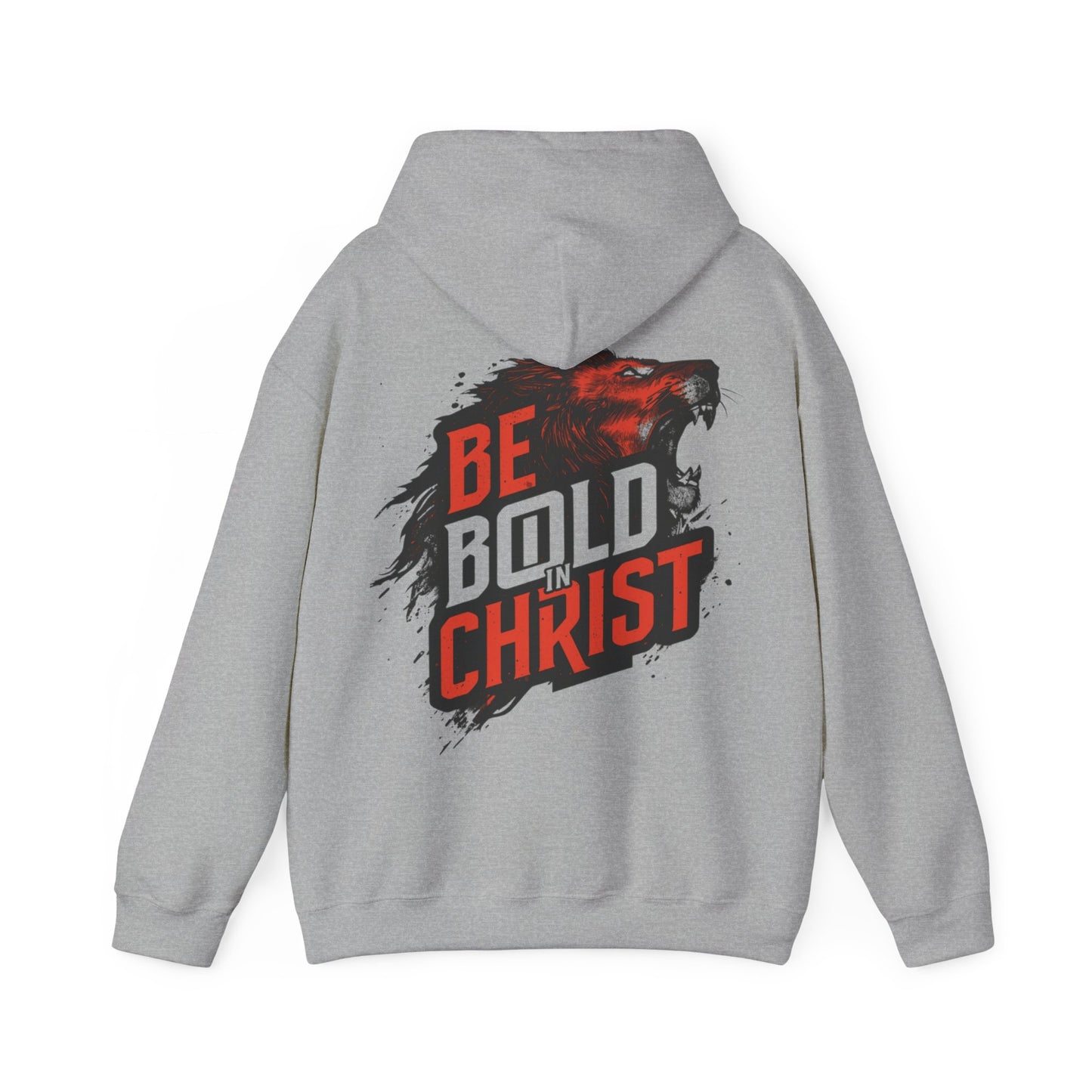 Be Bold in Christ Bear Graphic Hoodie | Faith Roaring Bear Sweatshirt