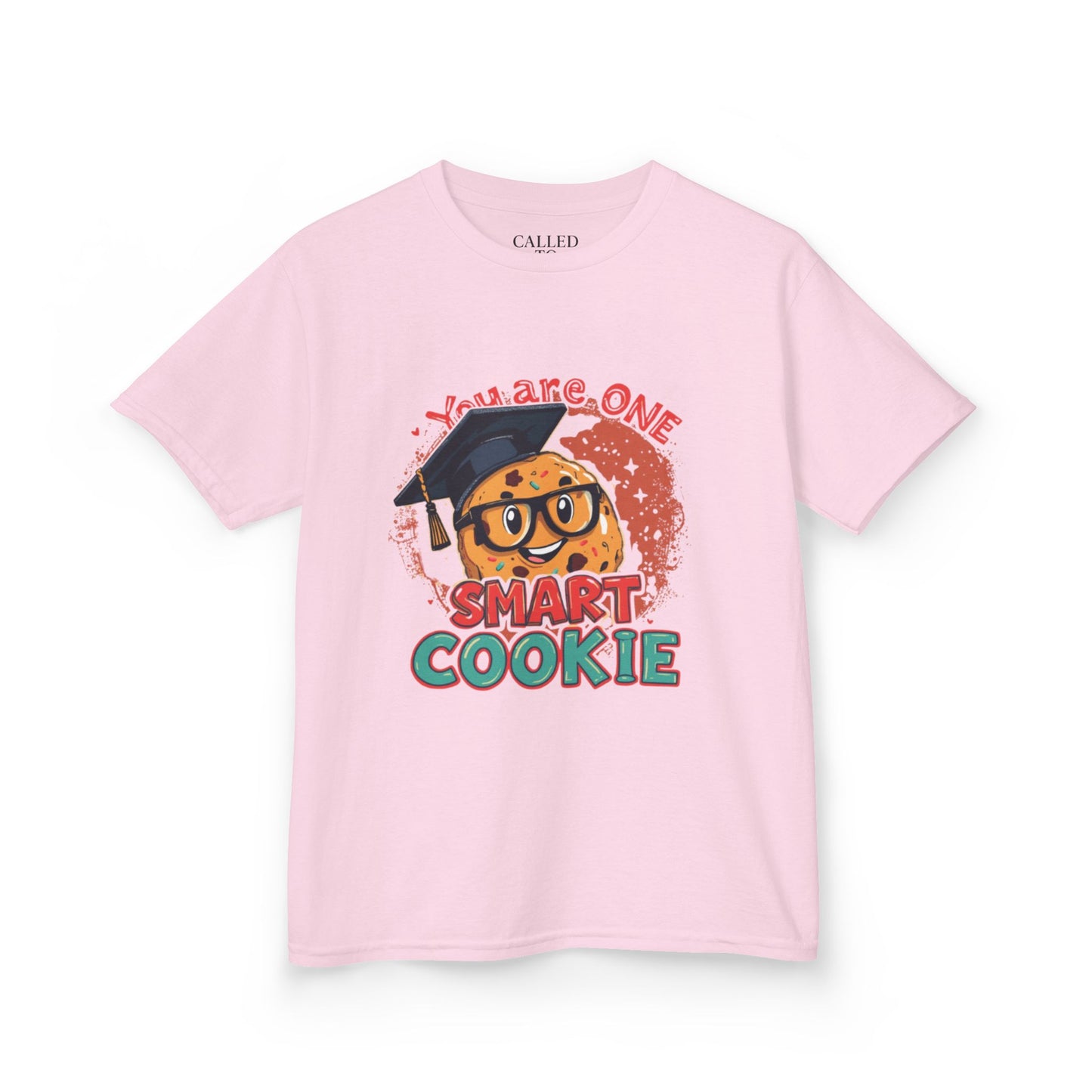 You Are One Smart Cookie kids tee | Smiling Cookie with Graduation Cap & Glasses