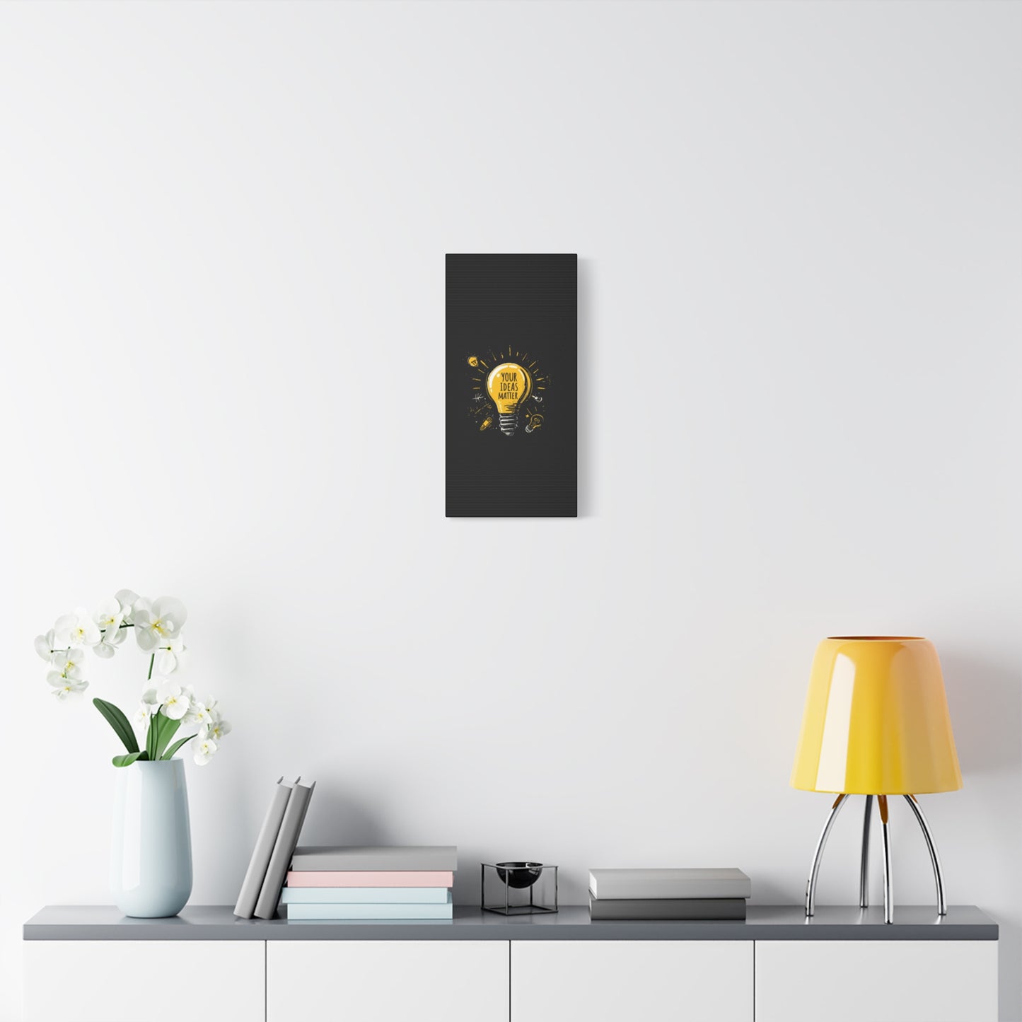 Your Ideas Matter lightbulb Matte Canvas