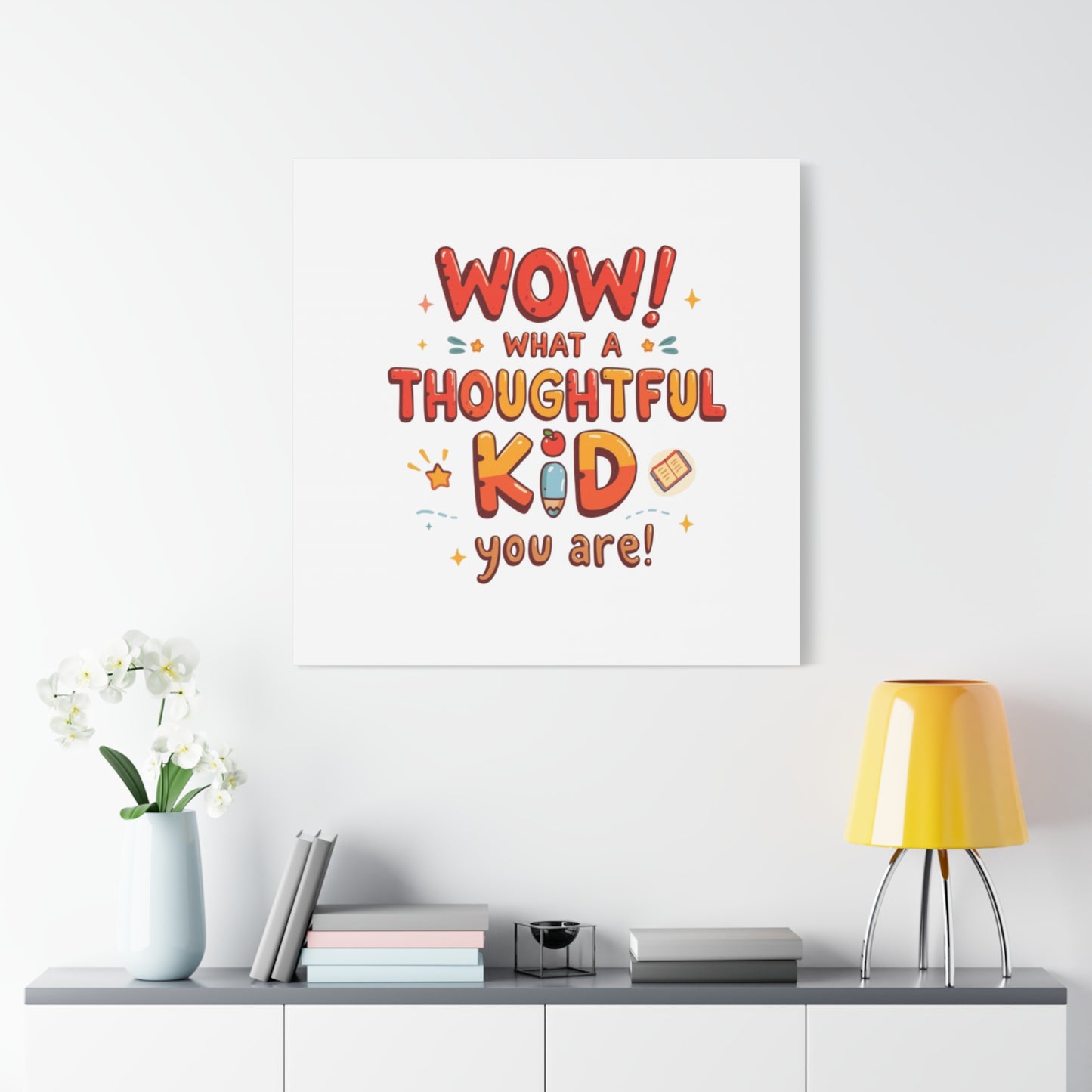 What a thoughtful kid you are! Canvas Print | Stretched Matte Canvas