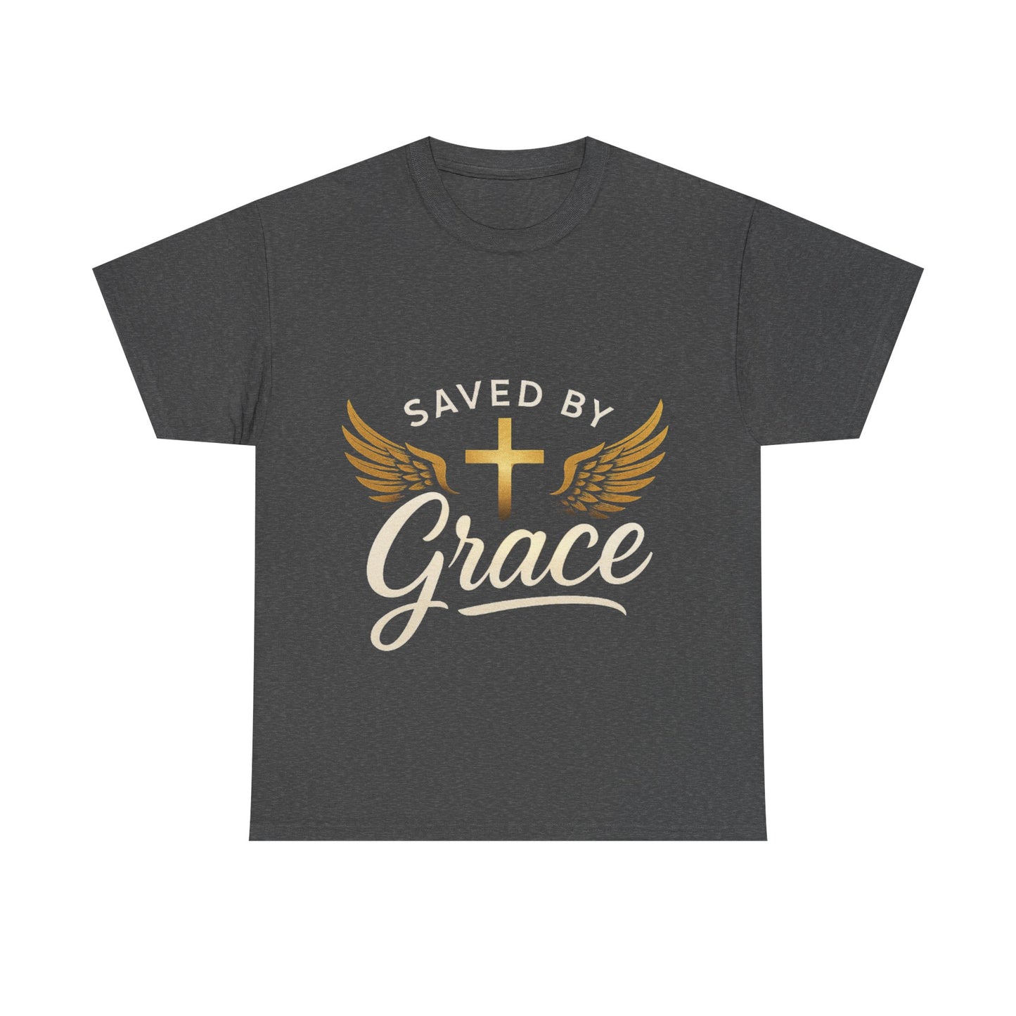 Saved by Grace Unisex Heavy Cotton Tee - Faith Shirt, Christian Apparel, Inspirational Gift, Church Outfit, Religious Tee