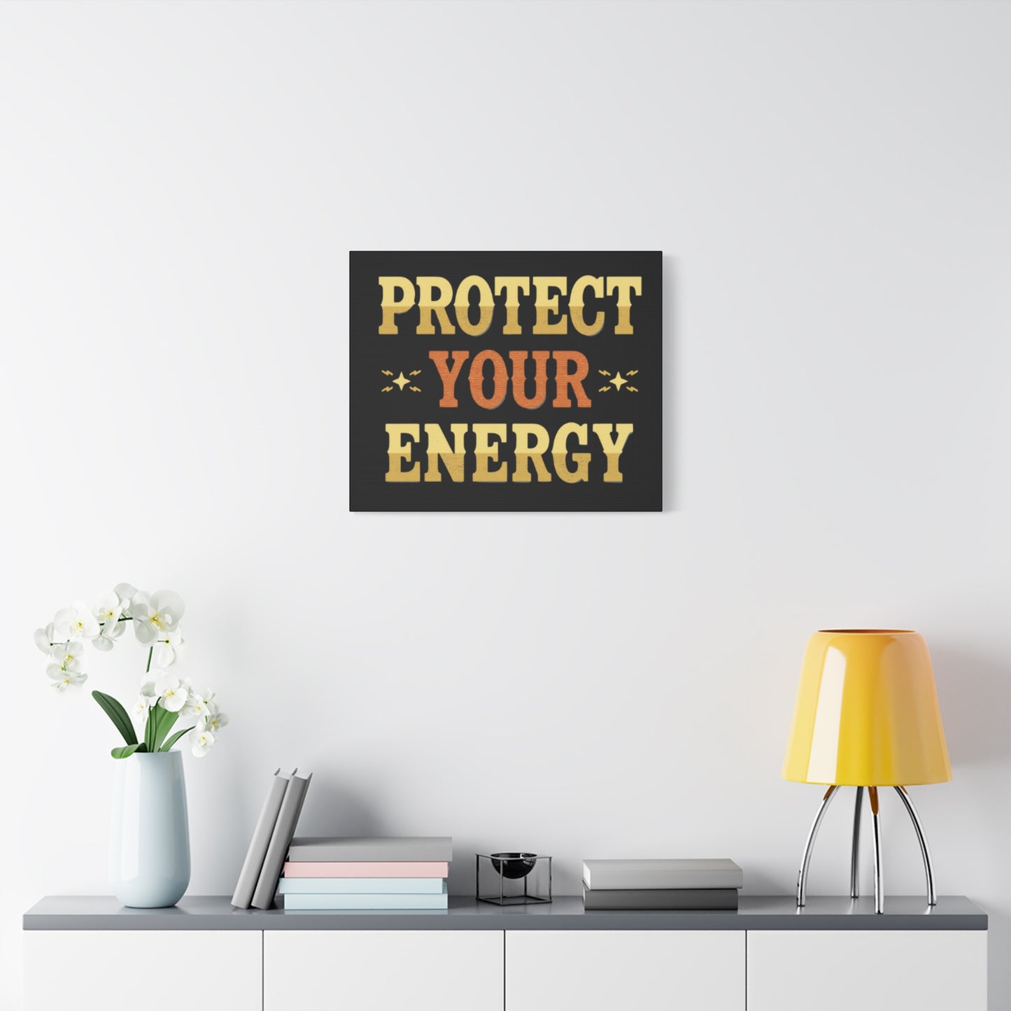 Protect Your Energy Canvas | Matte Stretched Wall Art