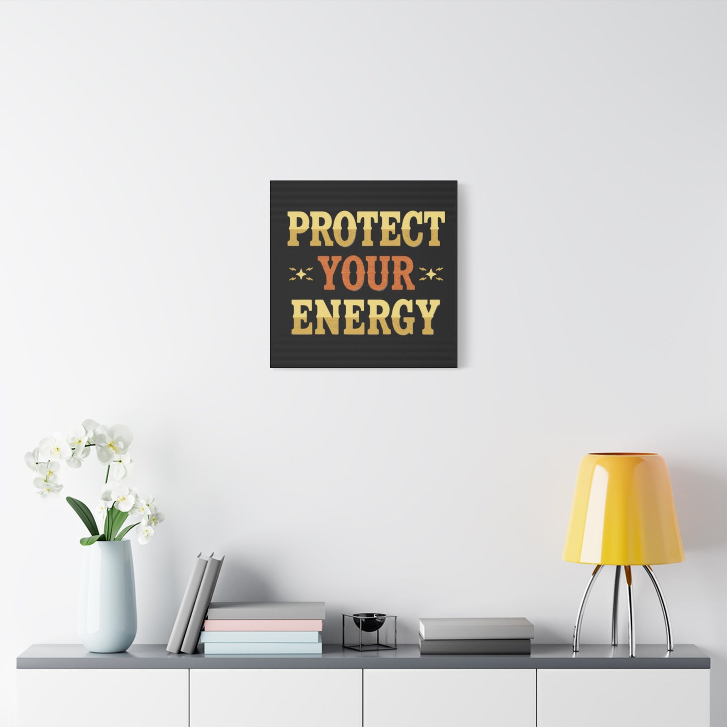 Protect Your Energy Canvas | Matte Stretched Wall Art
