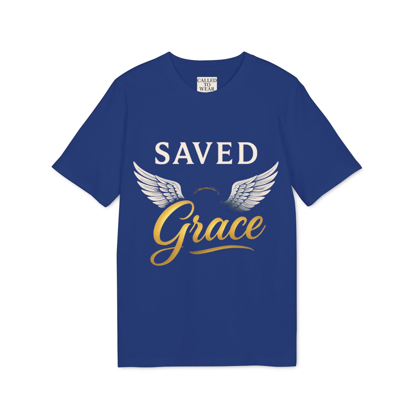 Faith Graphic T-Shirt - Saved Grace with Wings - Christian Gift