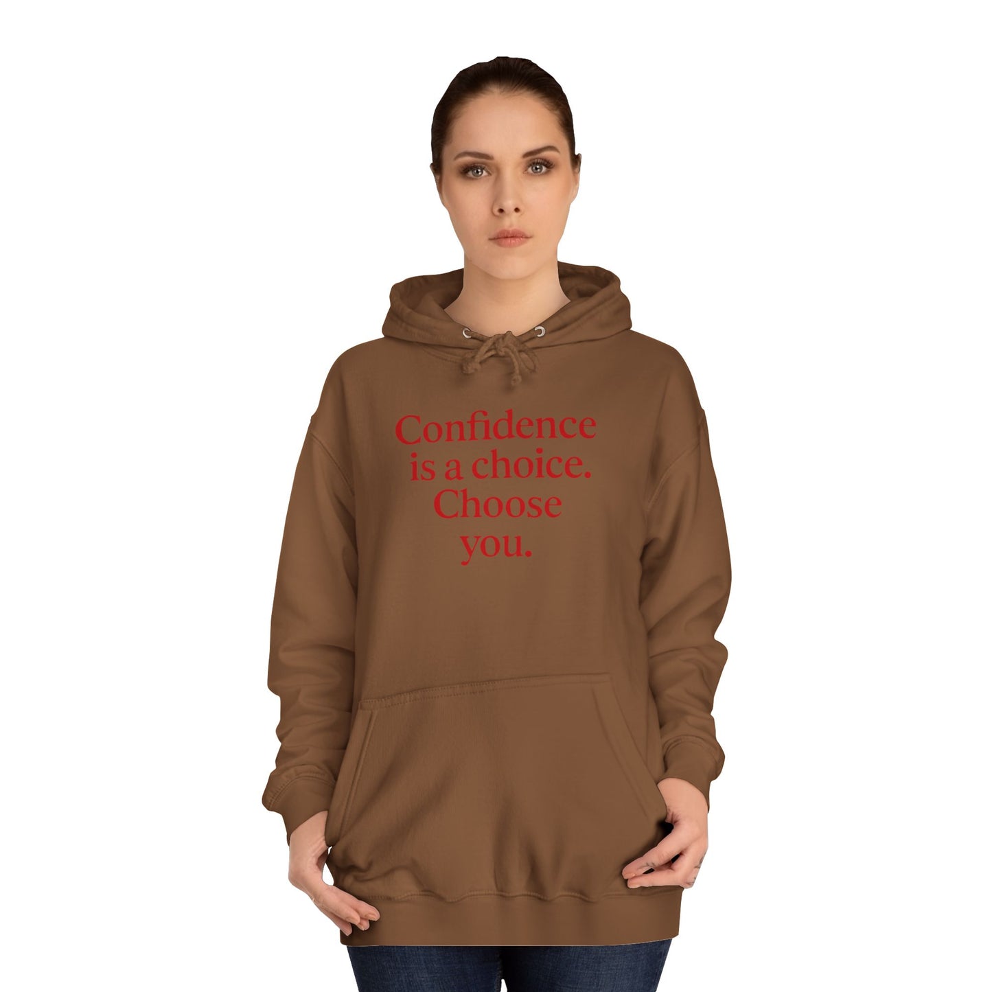 Confidence Choice Unisex College Hoodie - Inspirational Gift, Motivational Apparel, College Student Fashion, Cozy Sweatshirt, [...]