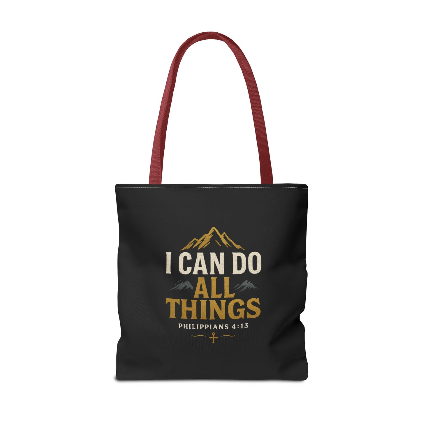 Inspirational Tote Bag with Philippians 4:13 - Motivational Gift for Encouragement, Faith, Bible Quotes, Everyday Use, Church