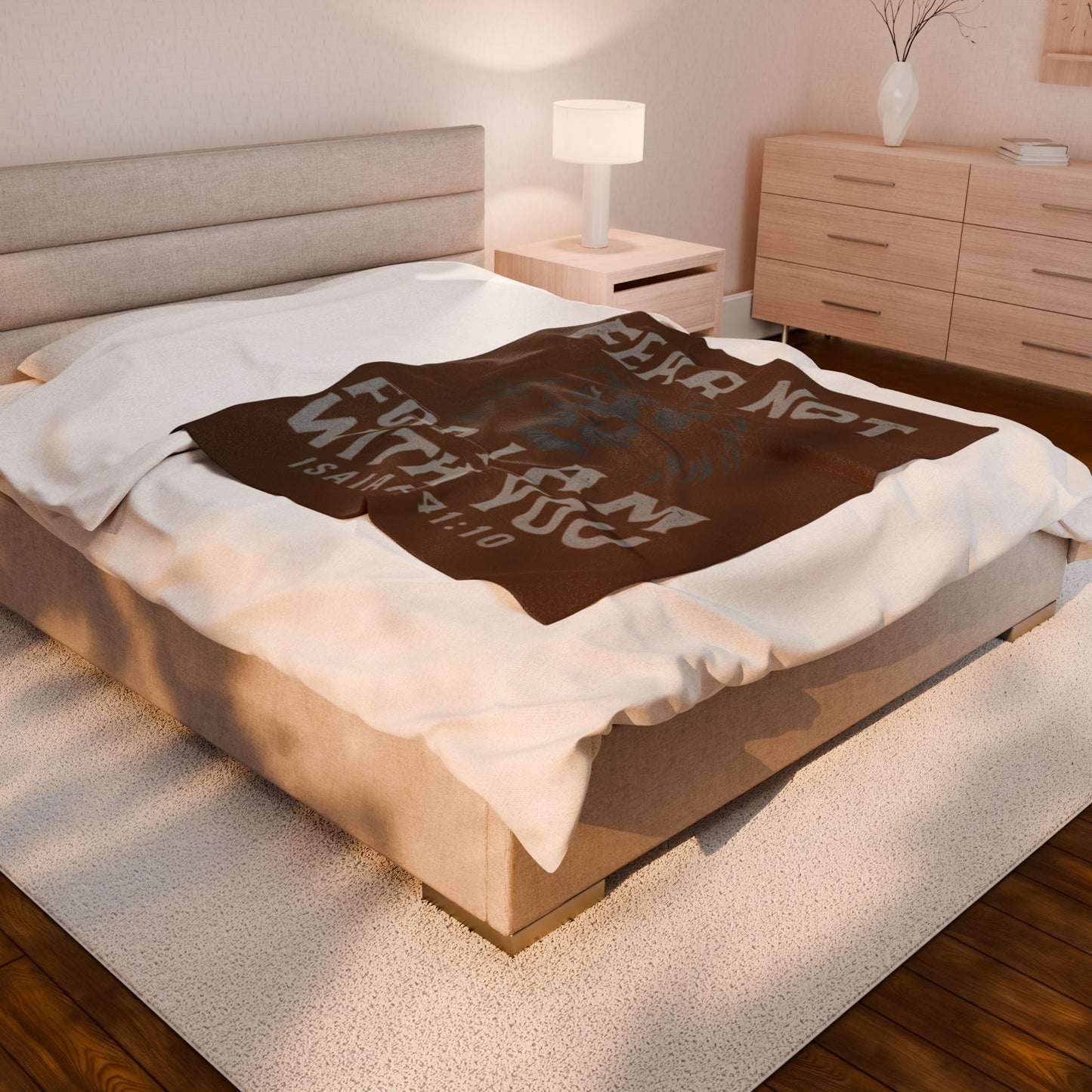 Cozy Velveteen Plush Blanket with Inspirational Lion Design | Warm Throw for Home, Unique Gift, Spiritual Decor, Family Comfort, Bible [...]