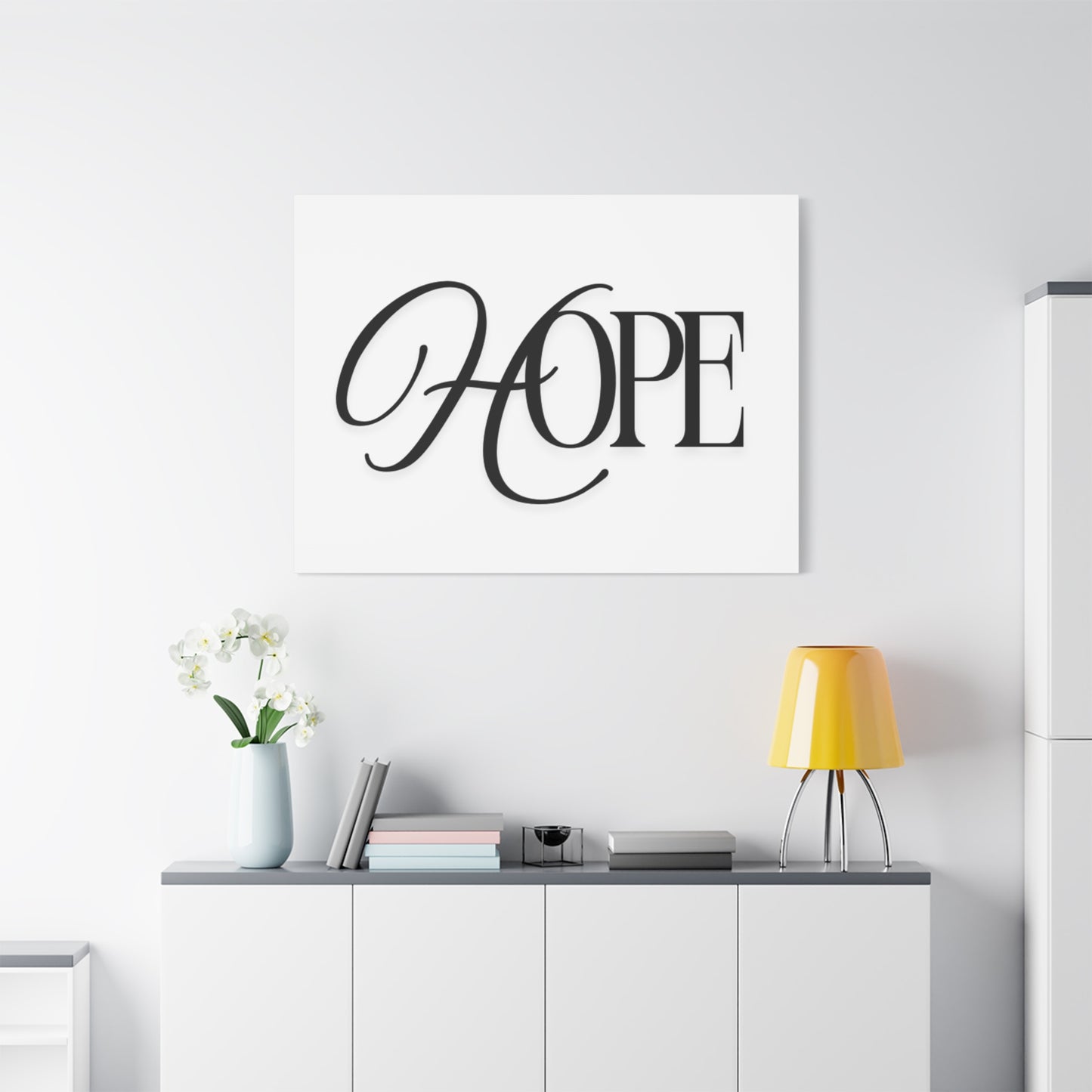 Hope Script Wall Art Canvas | Matte Stretched Canvas