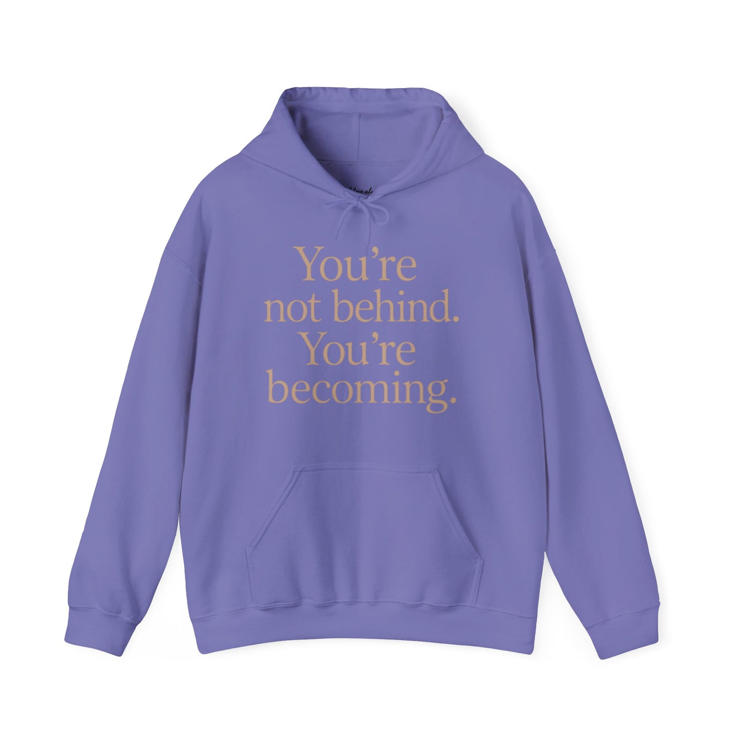 Motivational Hoodie - You're Not Behind, You're Becoming | Unisex Sweatshirt for Growth, Gift for Friends