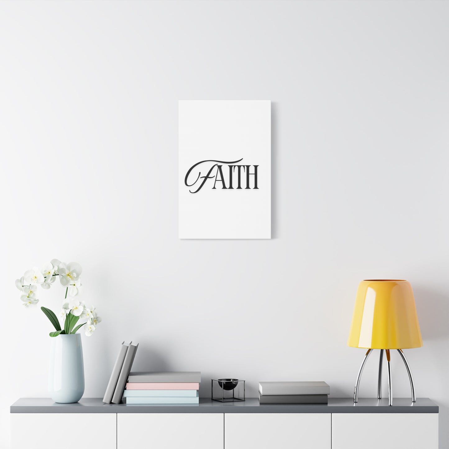 Faith typography wall art Canvas | Matte stretched 1.25"