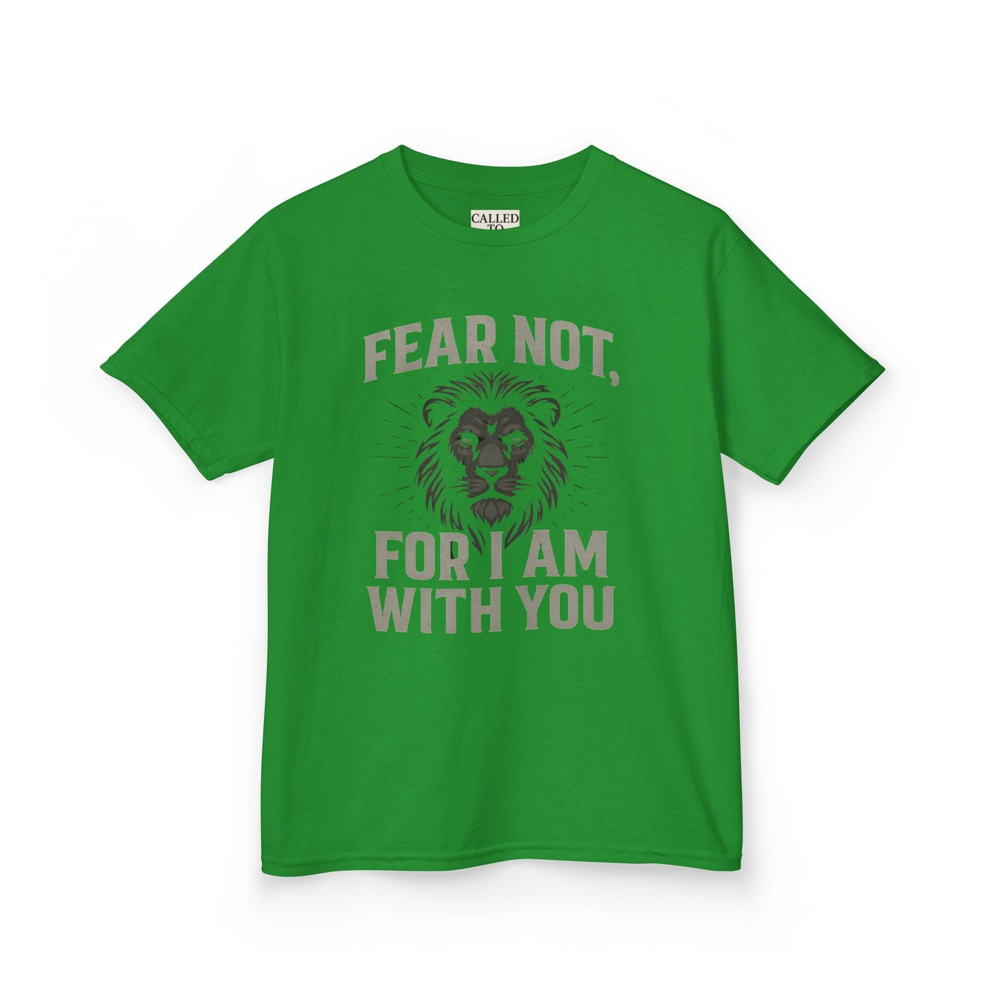 Kids Inspirational Lion Tee - Fear Not Design, Boys Girls Gift, Motivational T-Shirt, Children's Apparel, Faith-Based Clothing