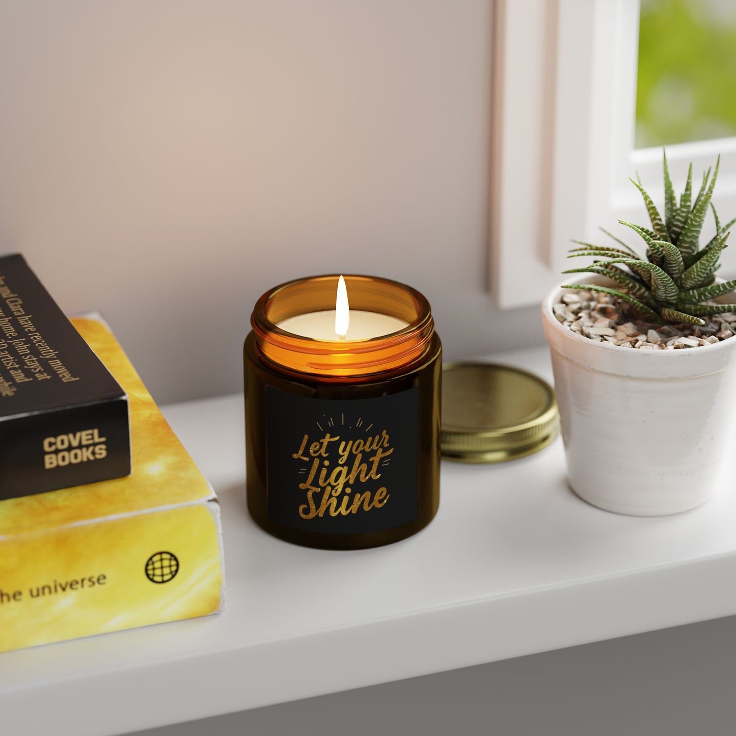 Let Your Light Shine Candle 4oz 9oz | Coconut Apricot Wax Jar