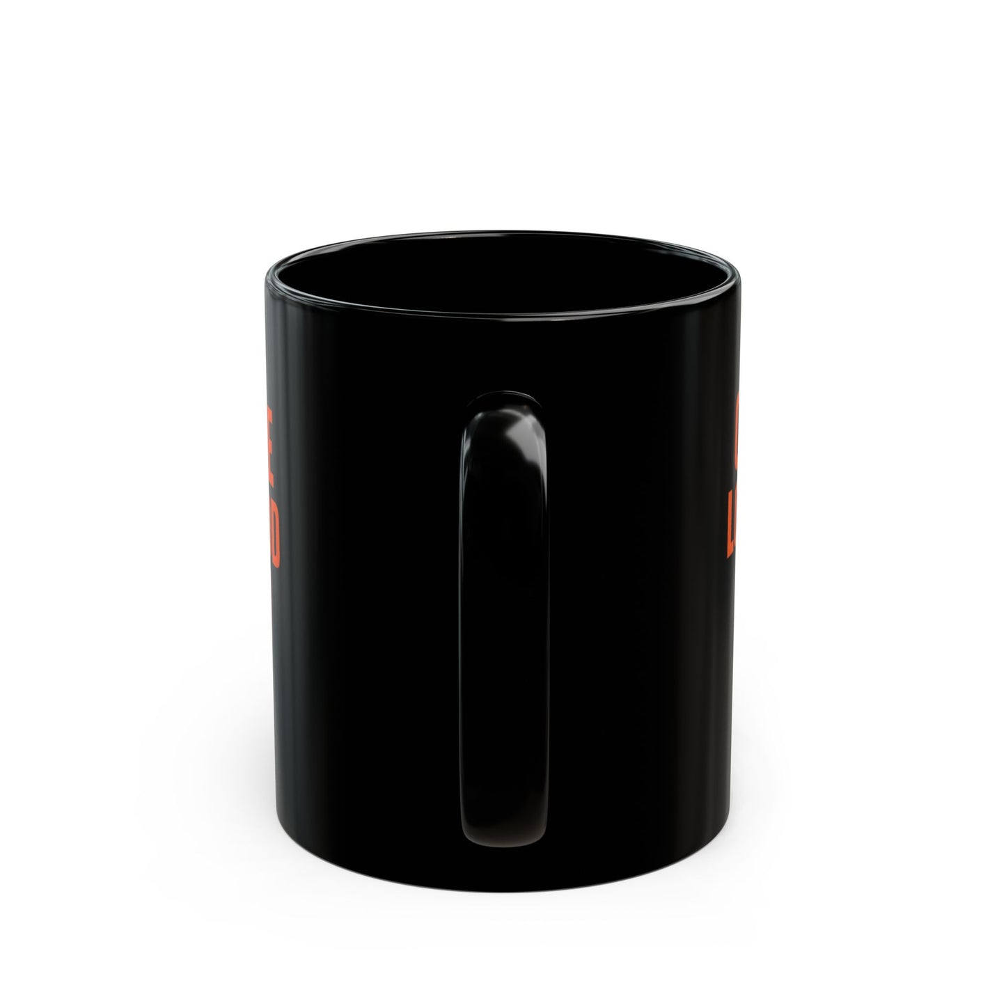 COURAGE LOOKS GOOD ON YOU Mug | Black Ceramic Coffee Cup, Orange Typography