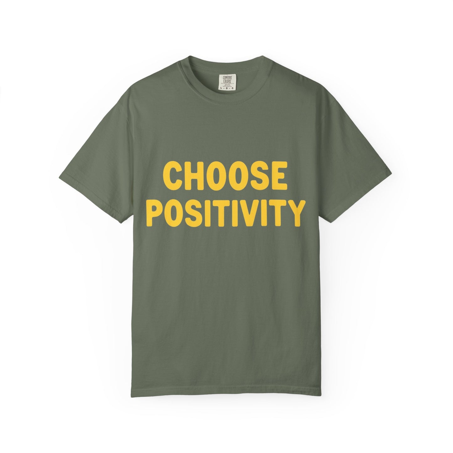 Choose Positivity T-shirt | Positive Quote Tee, Yellow Block Letters