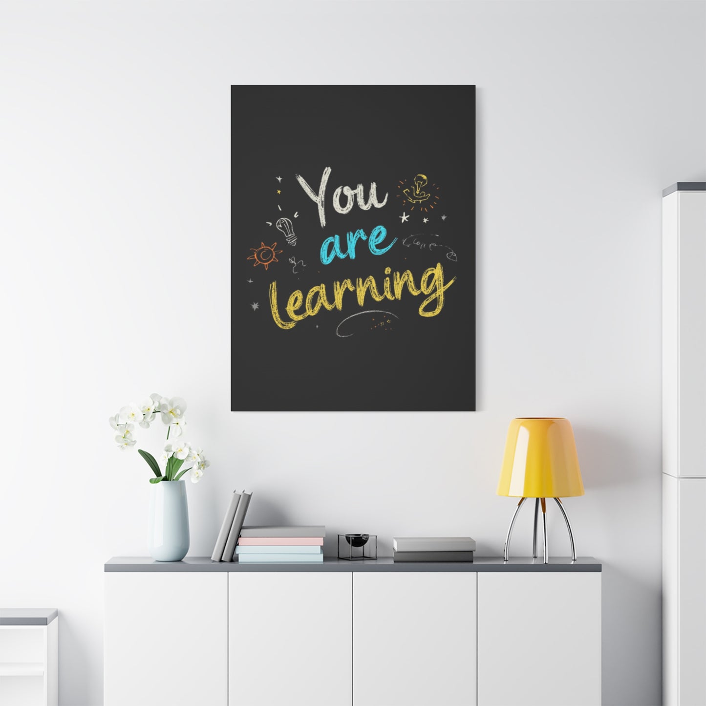 You Are Learning Chalkboard Art Canvas