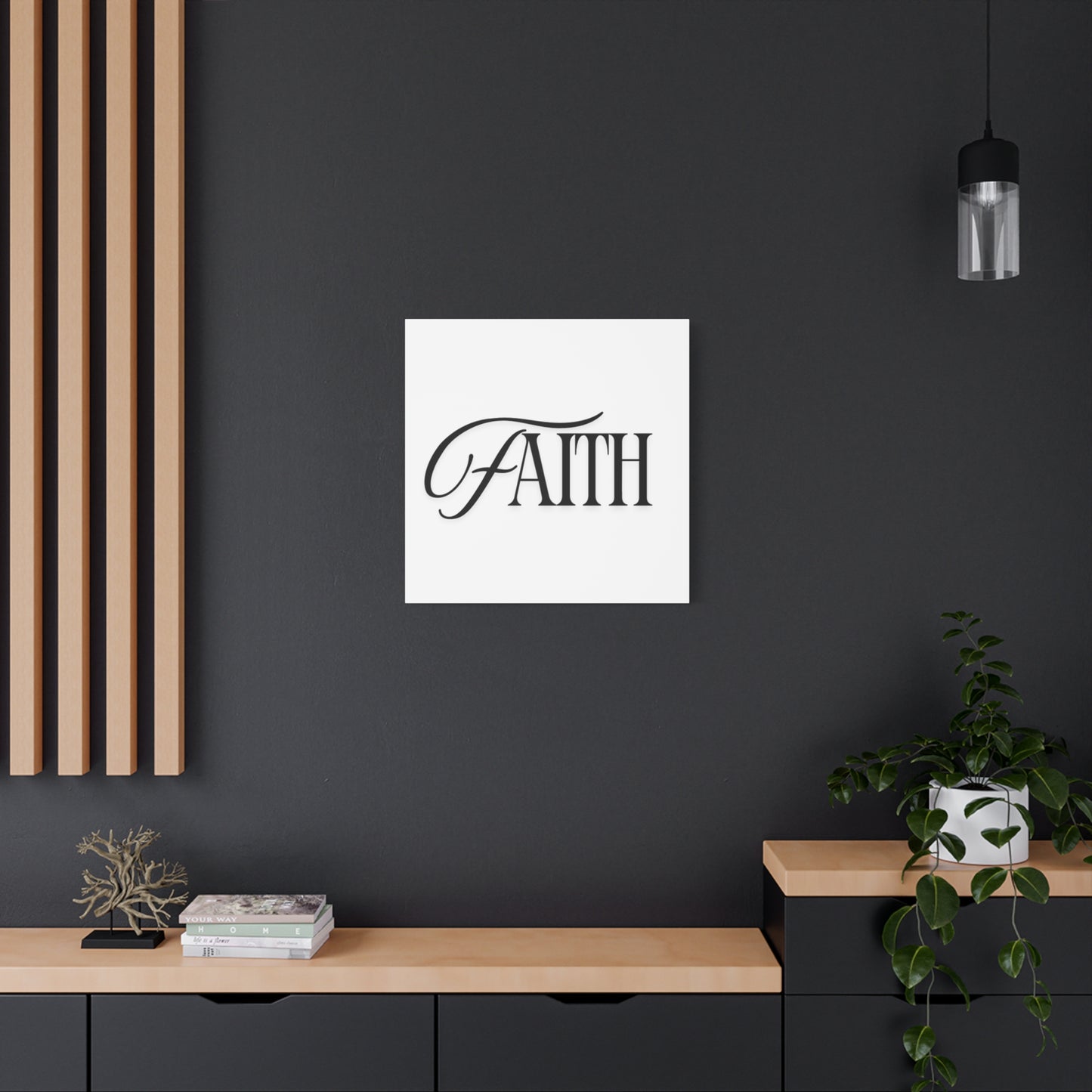 Faith typography wall art Canvas | Matte stretched 1.25"