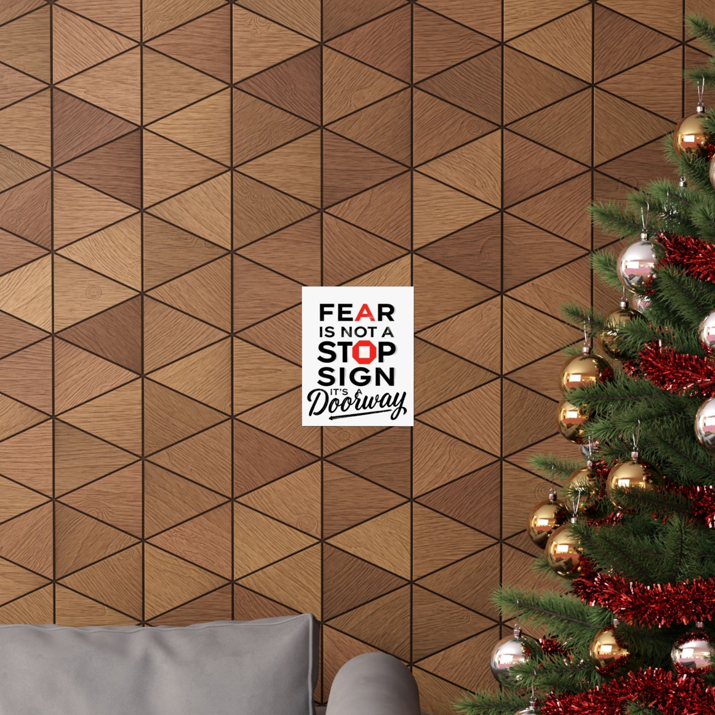 Fear Is Not a Stop Sign Matte Vertical Poster | Motivational Typography