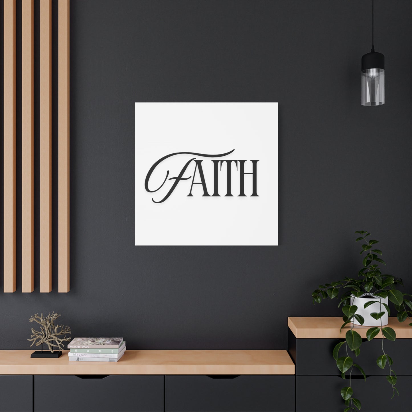 Faith typography wall art Canvas | Matte stretched 1.25"