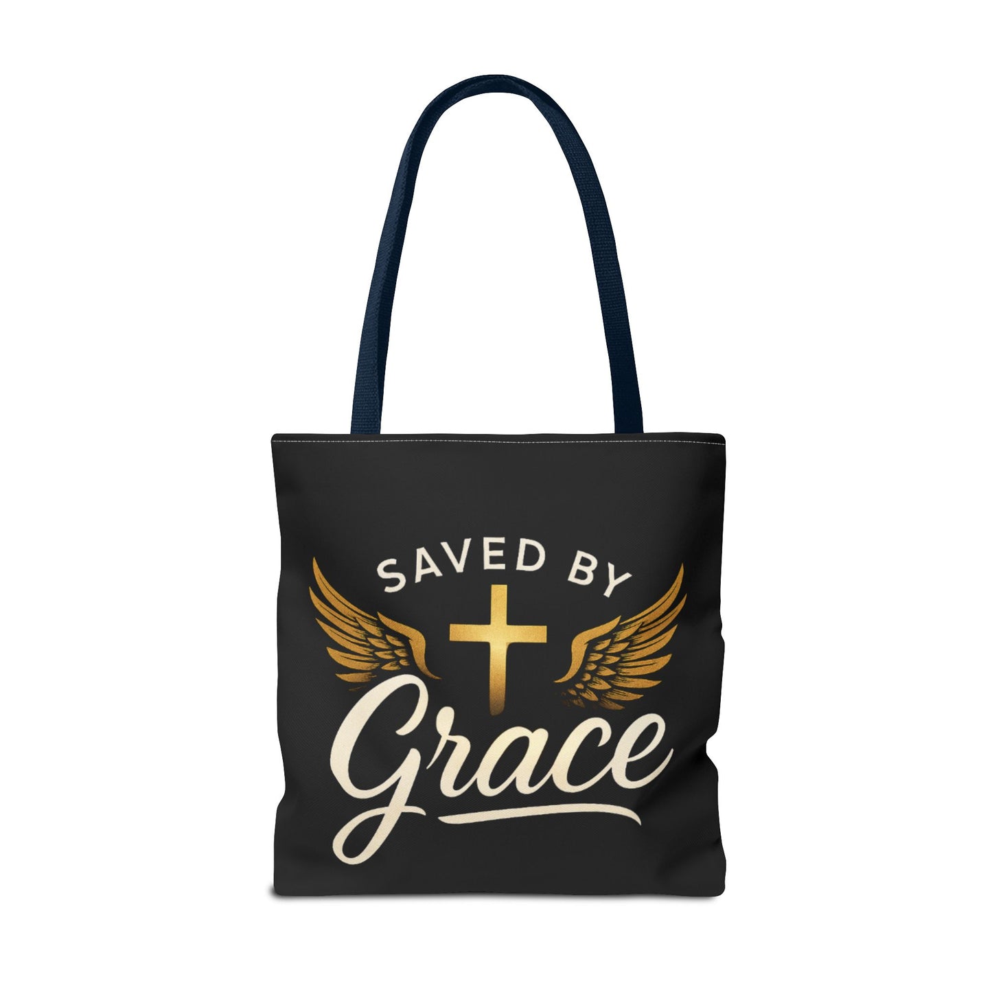 Saved by Grace Tote Bag | Inspirational Christian Gift for Faith, Spiritual Journey, Church Events, Everyday Use, Stylish Carryall