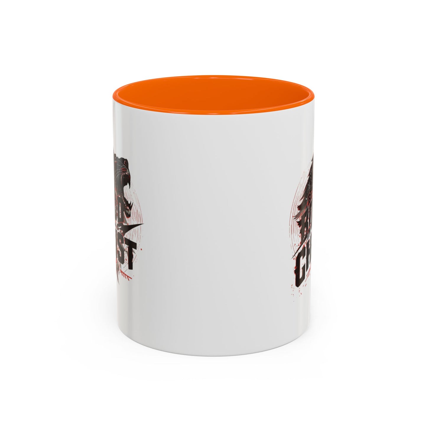 Be Bold In Christ mug | Christian wolf graphic, black accented coffee mug