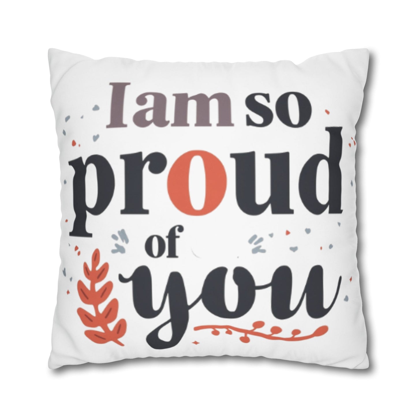 Hand-Lettered Encouragement Square Poly Canvas Pillowcase | Autumn Accents, Double-Sided