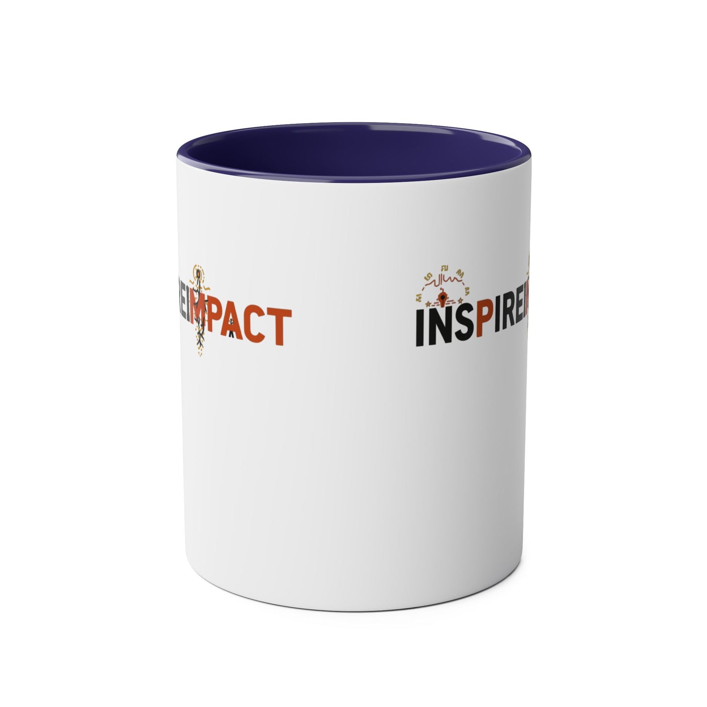 Inspire Impact Mug | Two-Tone 11oz Coffee Mug, Red Interior and Handle