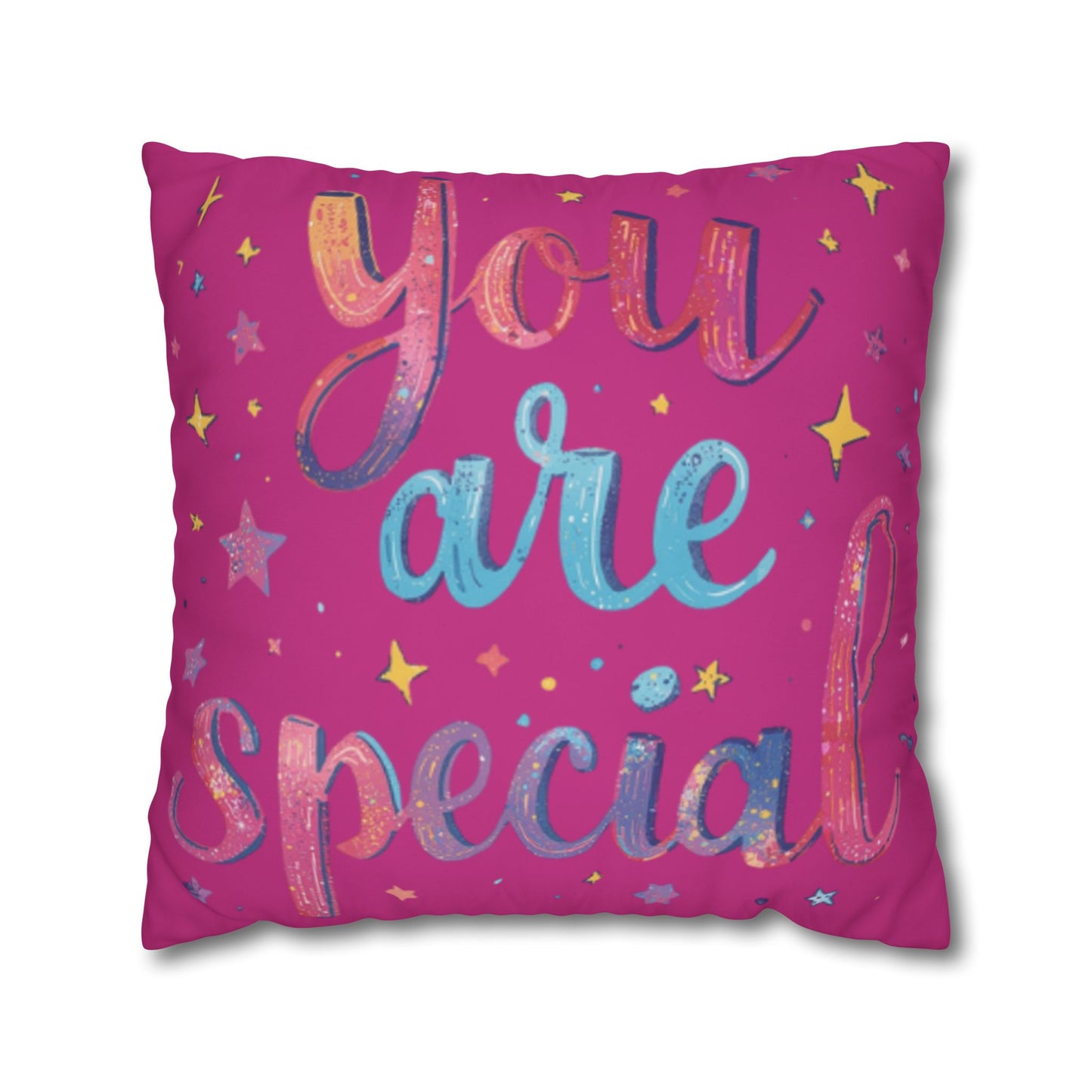 You Are Special pillowcase | square poly canvas pillowcase