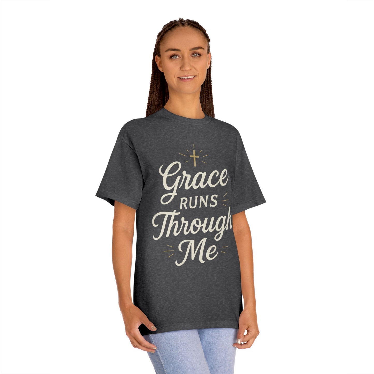 Blue Motivational Unisex Classic Tee with Inspirational Print