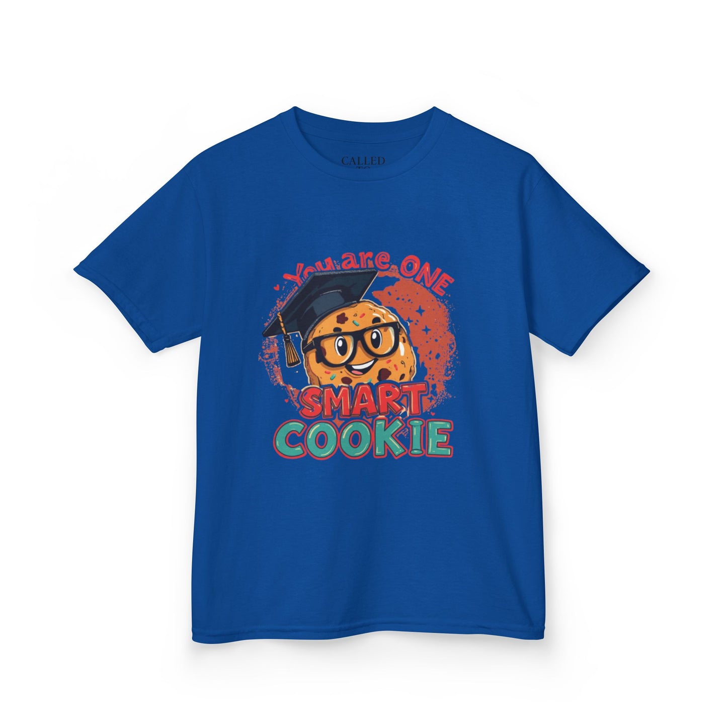 You Are One Smart Cookie kids tee | Smiling Cookie with Graduation Cap & Glasses