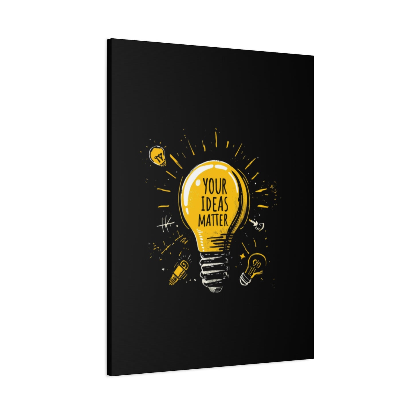 Your Ideas Matter lightbulb Matte Canvas