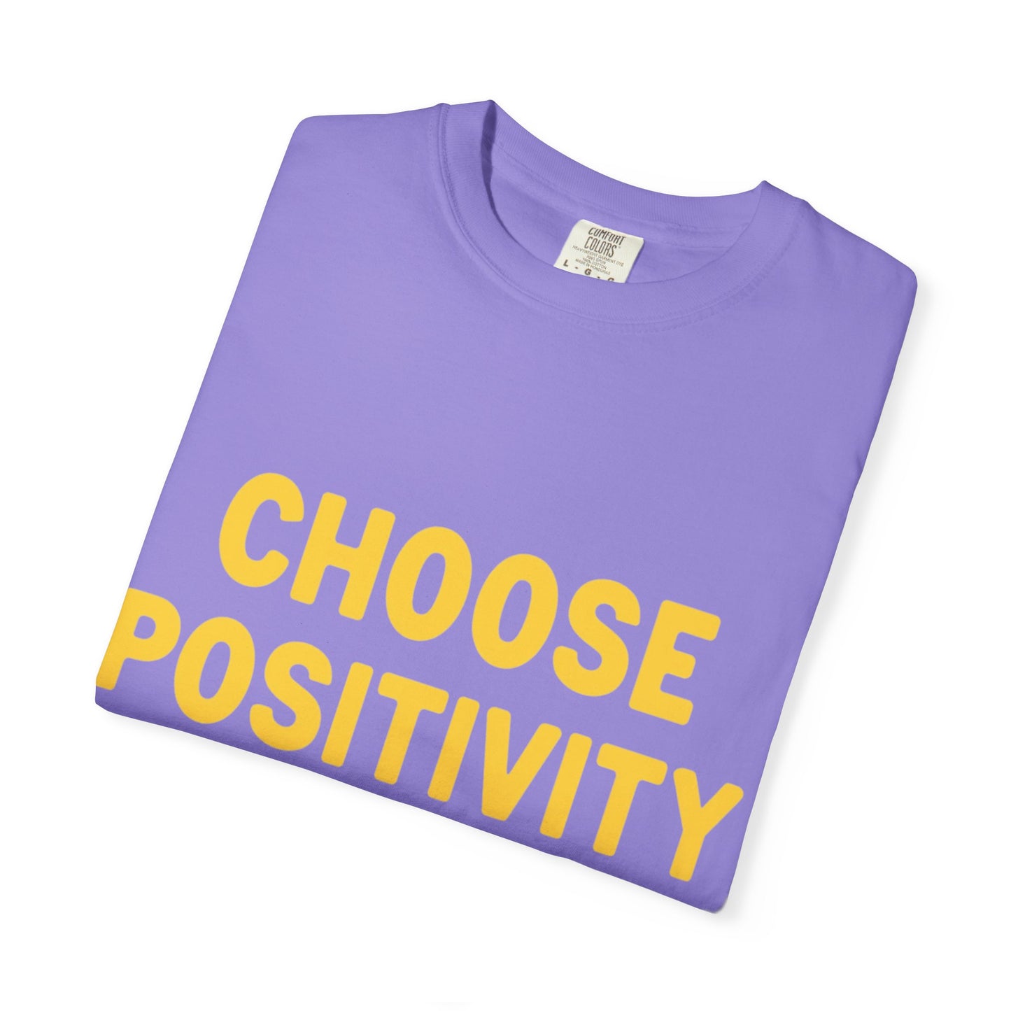 Choose Positivity T-shirt | Positive Quote Tee, Yellow Block Letters