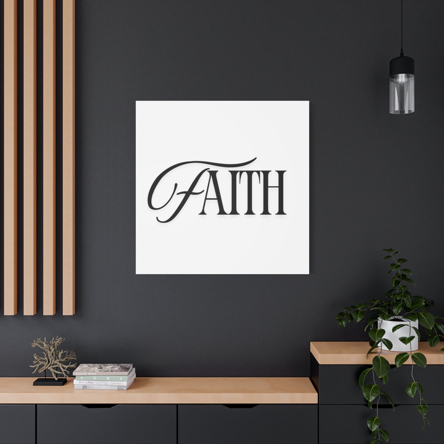 Faith typography wall art Canvas | Matte stretched 1.25"