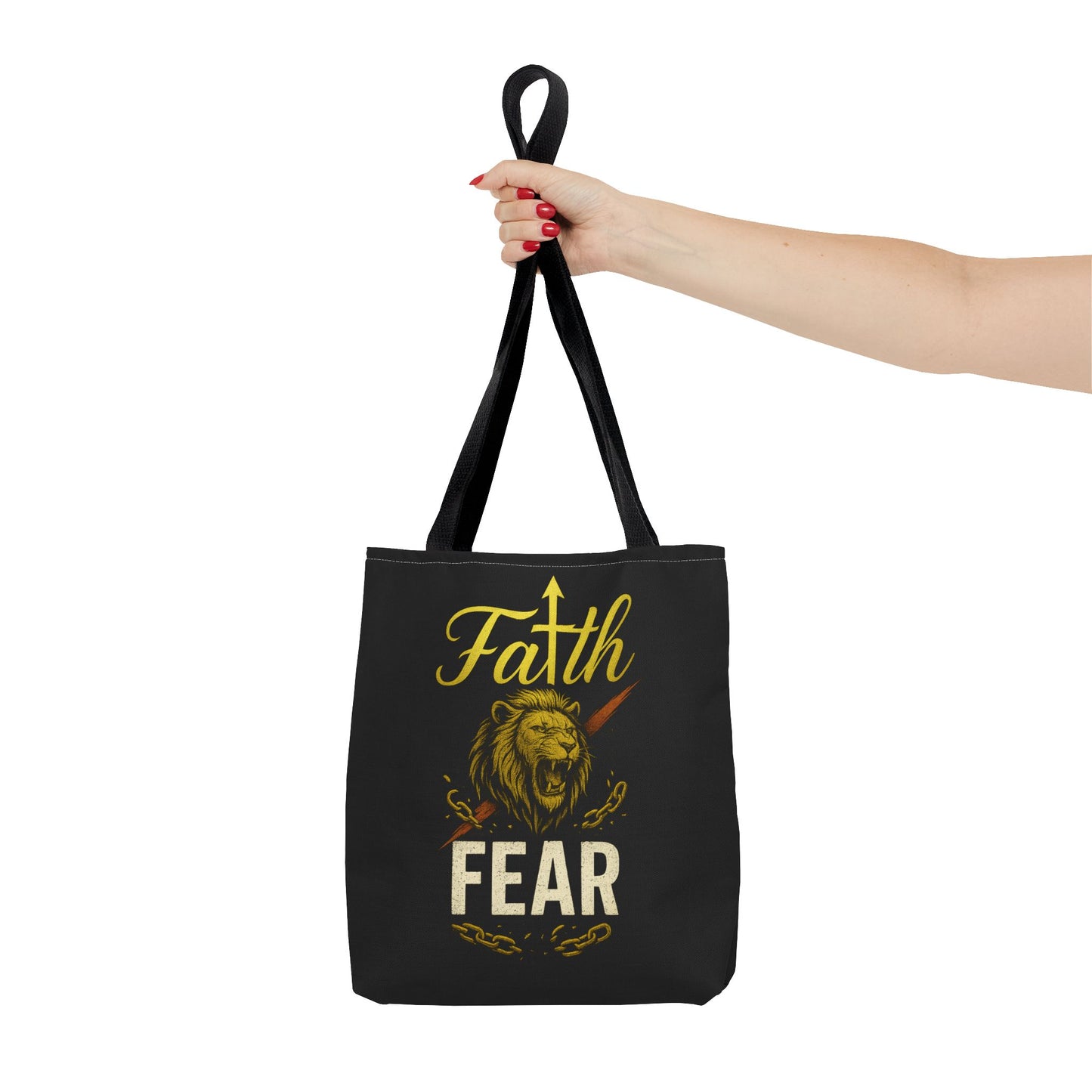 Fearless Faith Tote Bag | Motivational Carryall | Stylish Grocery Bag, Beach Bag, Gift for Friends, Inspirational Accessory