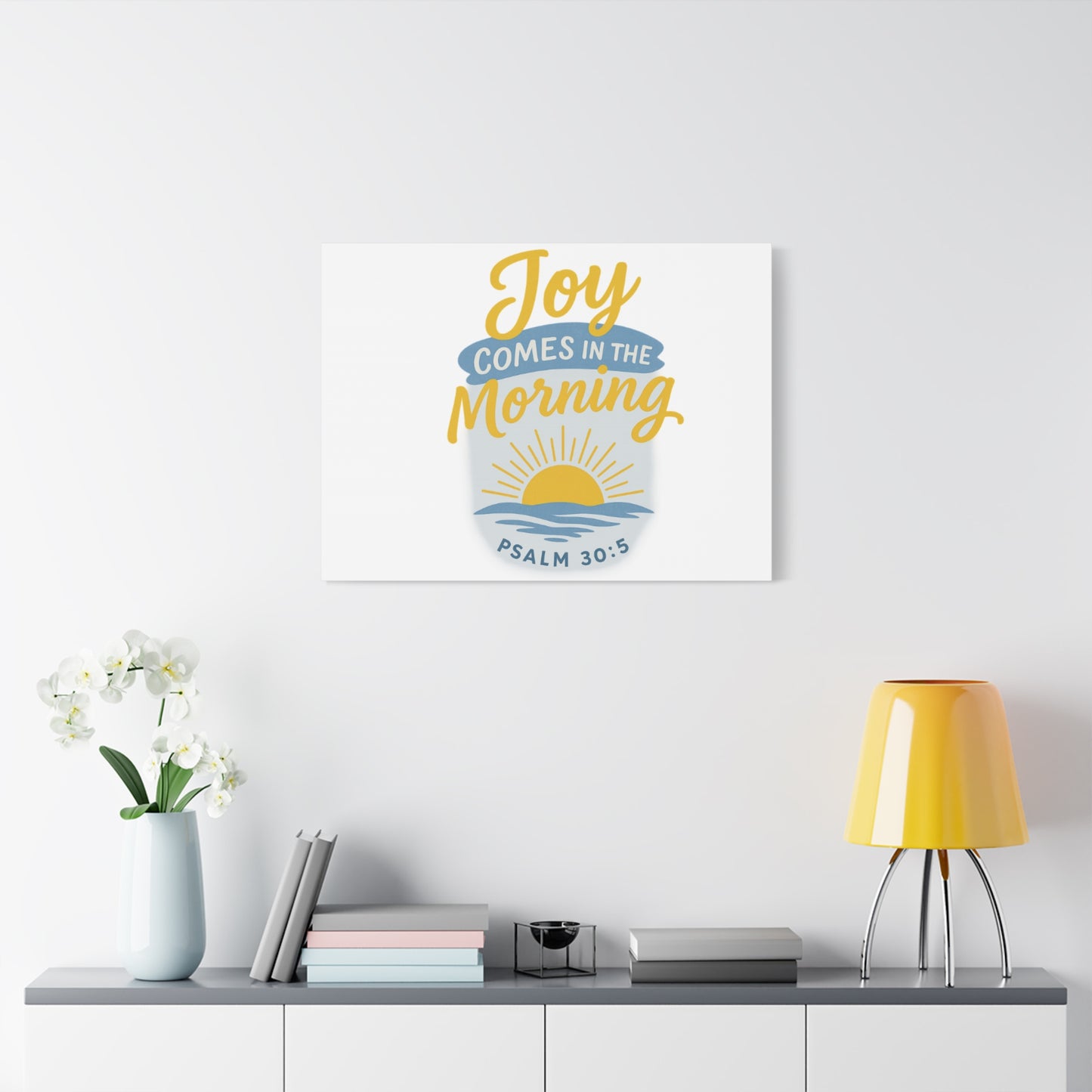 Joy Comes in the Morning Canvas Art | Sunshine Wall Decor, Inspirational Wall Art, Home Blessing Decor, Uplifting Gift, Faith-Based Art