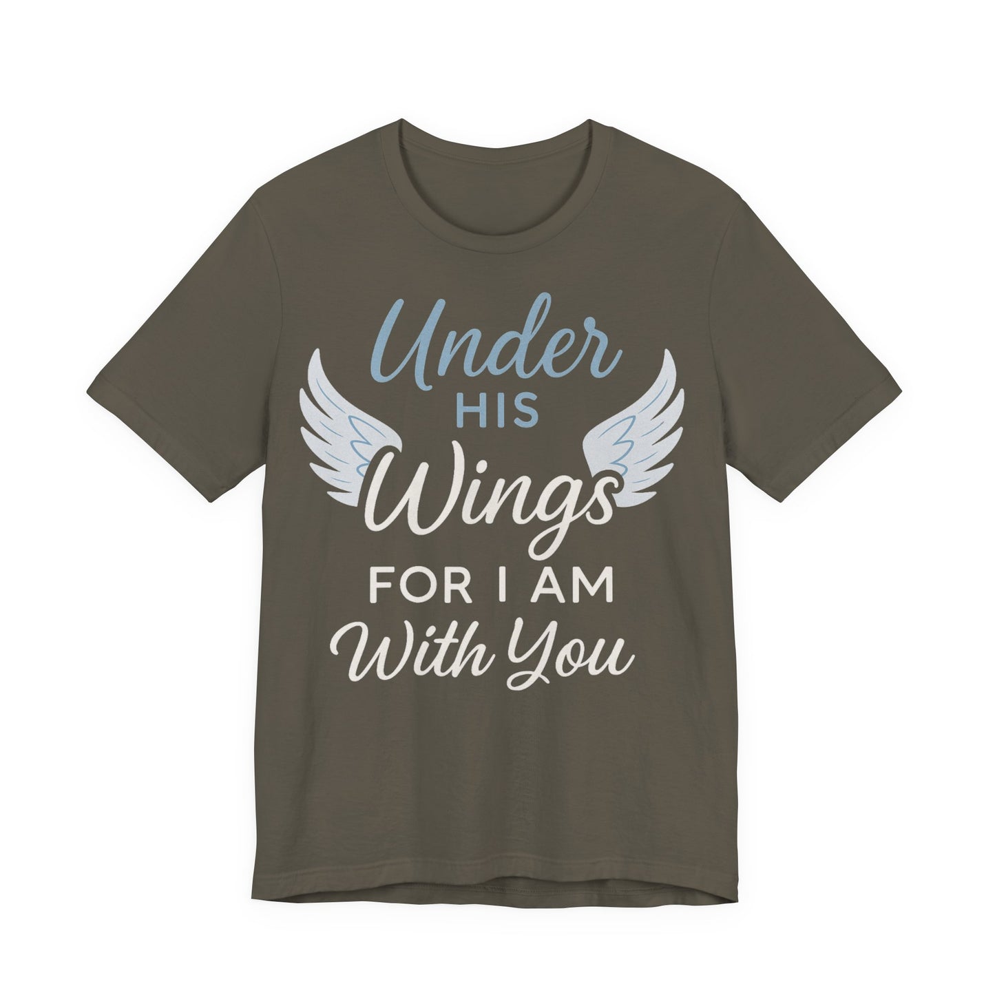 Under His Wings Inspirational Unisex Tee | Faith-Based Christian Apparel, Gift for Her
