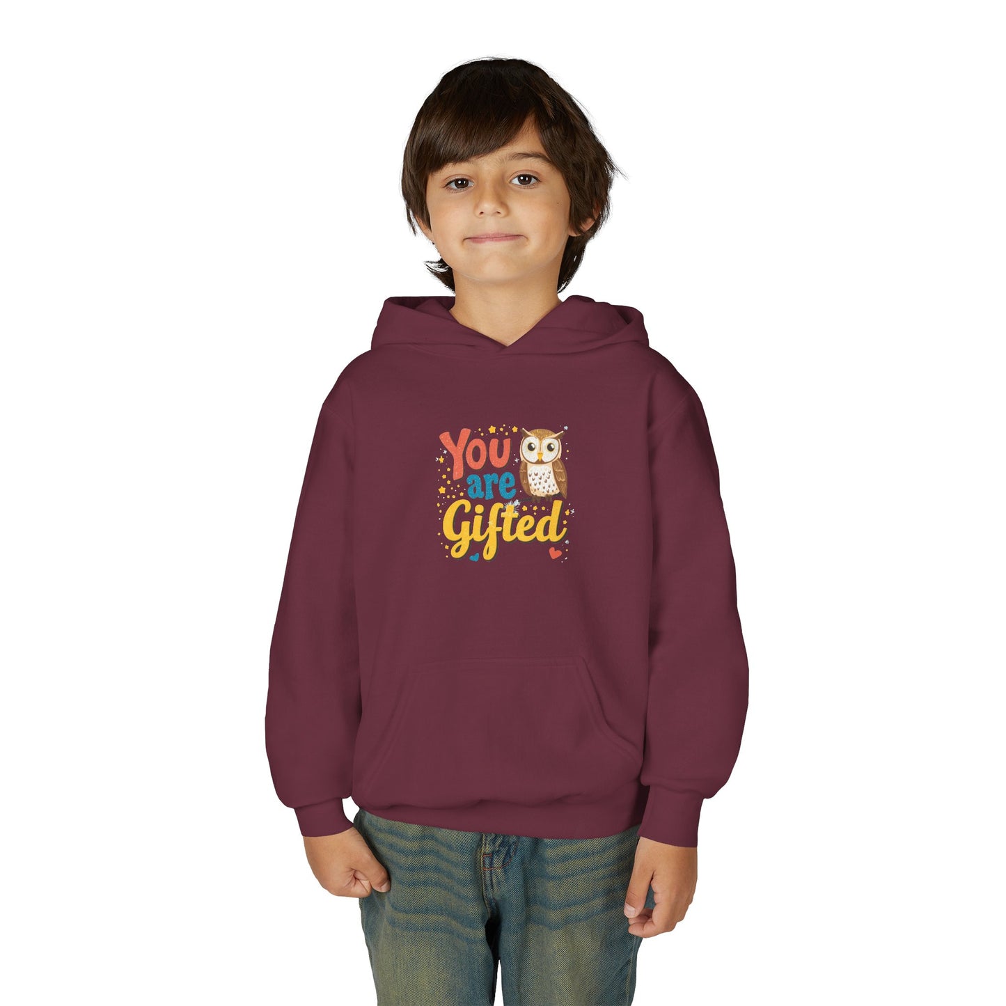 You Are Gifted Owl Youth Hoodie | Encouragement Kids Sweatshirt