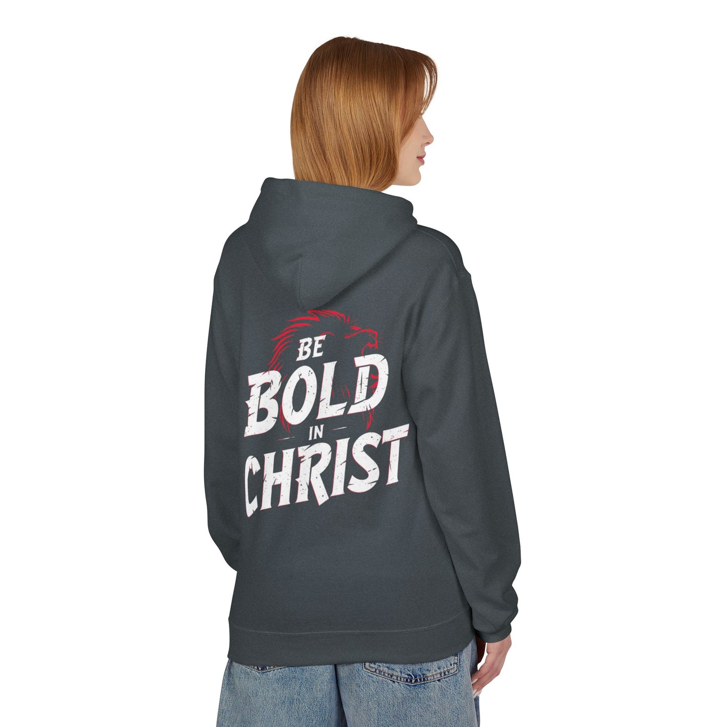 Be Bold in Christ Brush Stroke Design Hoodie | Christian Faith Apparel