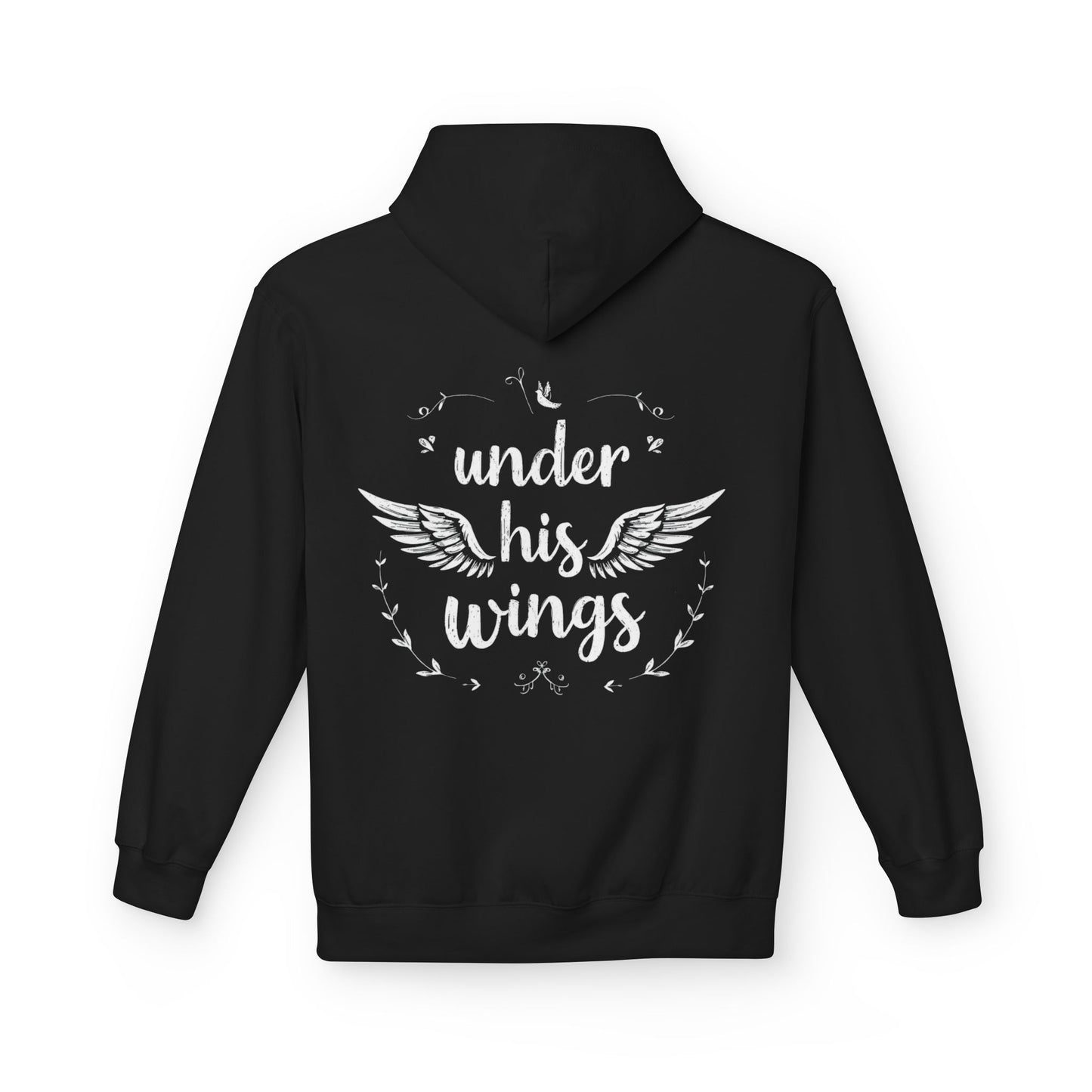 Under His Wings Hoodie | Christian Faith Wings Design