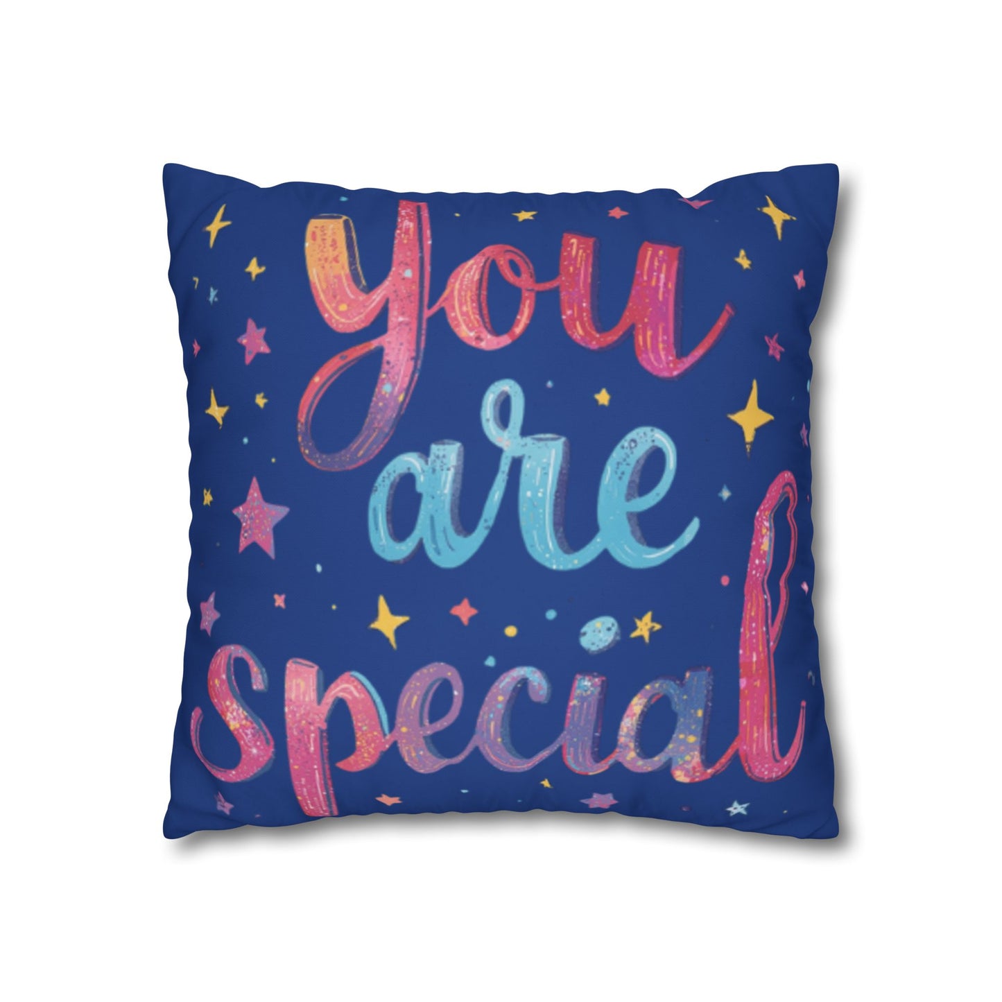 You Are Special Pillowcase | Square Poly Canvas Pillowcase, Inspirational Typography
