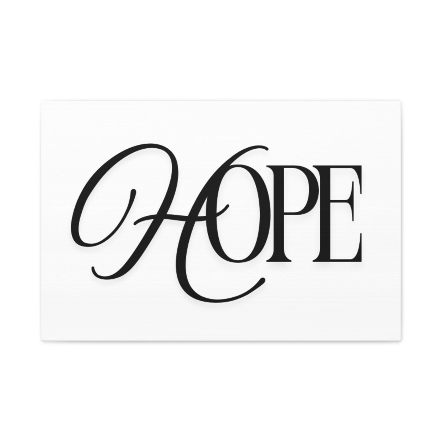 Hope Script Wall Art Canvas | Matte Stretched Canvas