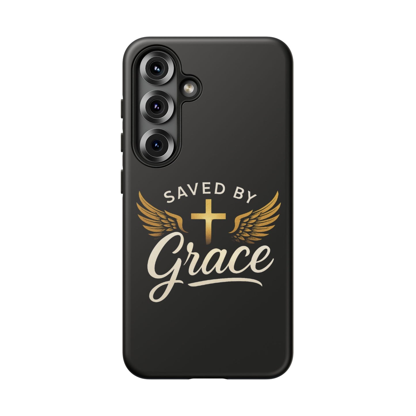 Christian Phone Case - Saved by Grace Design, Unique Gift for Believers, Inspirational Accessory, Stylish Christian Decor