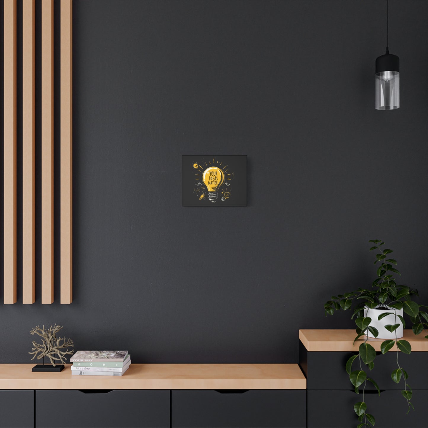 Your Ideas Matter lightbulb Matte Canvas
